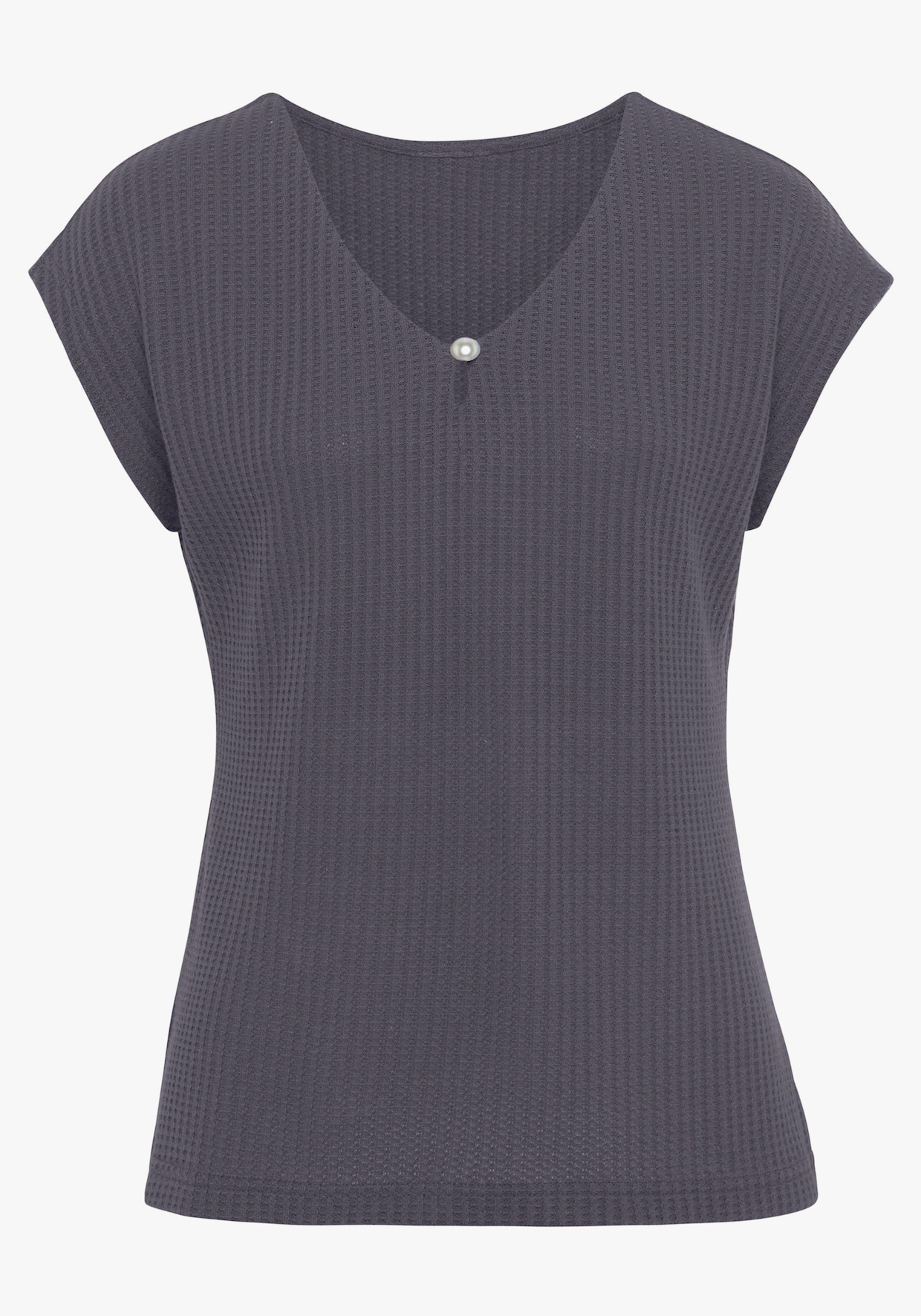 LASCANA Shirt met korte mouwen - crème, navy