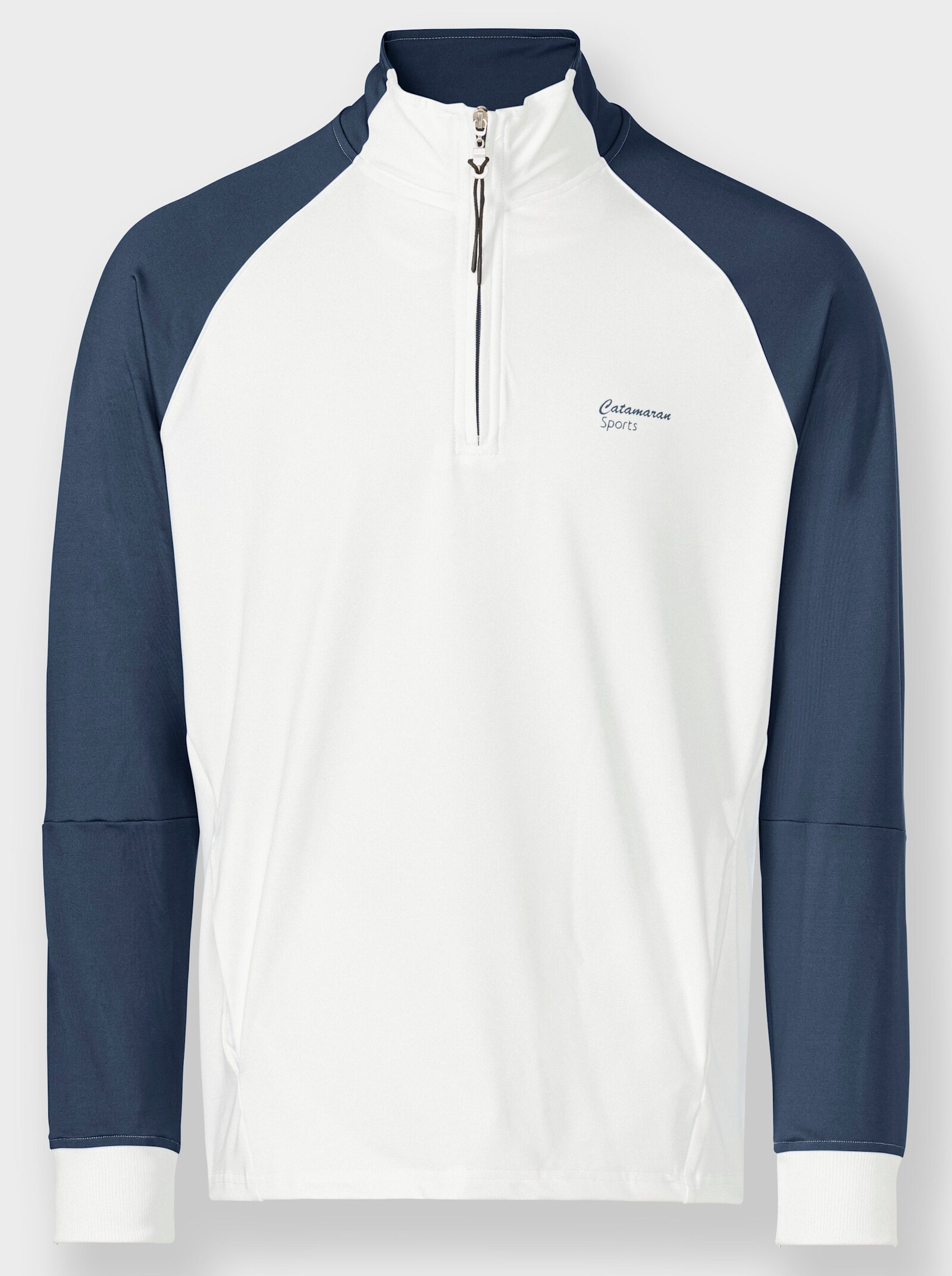 Catamaran Sports Sweatshirt, vormvast en onderhoudsarm - ecru/donkerblauw