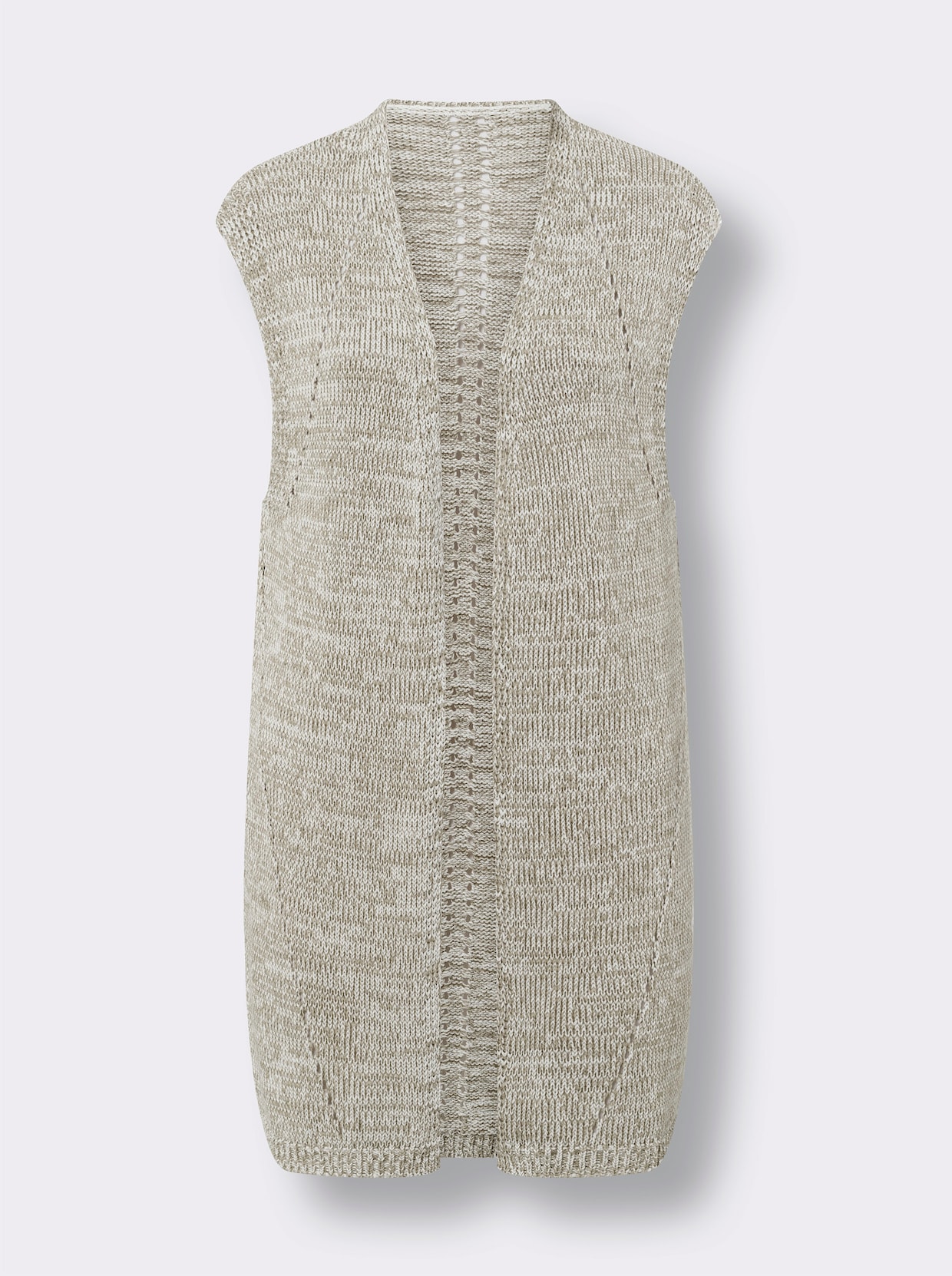 heine gilet en tricot - grège chiné