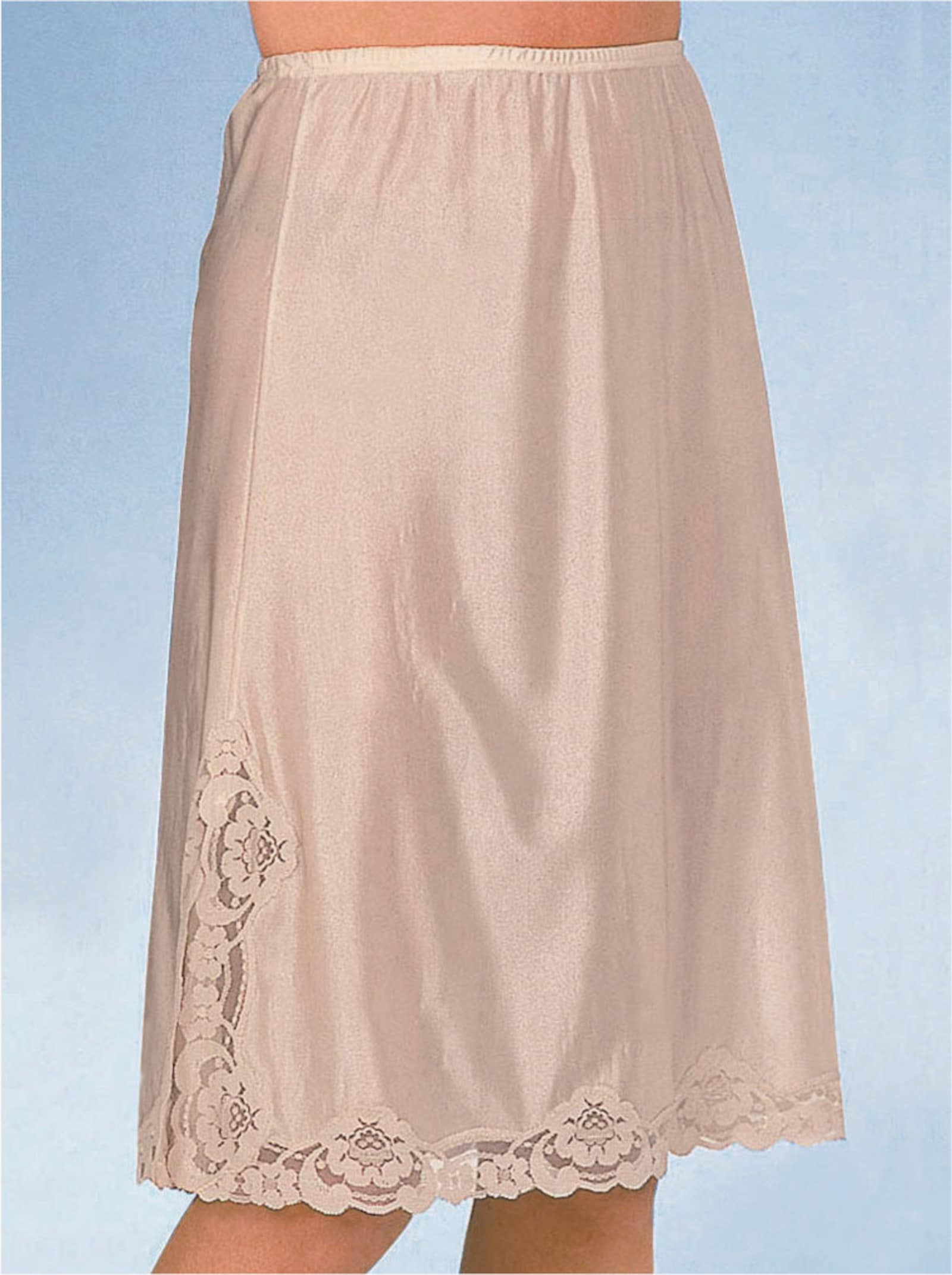 Unterrock mit Spitzenborte - haut