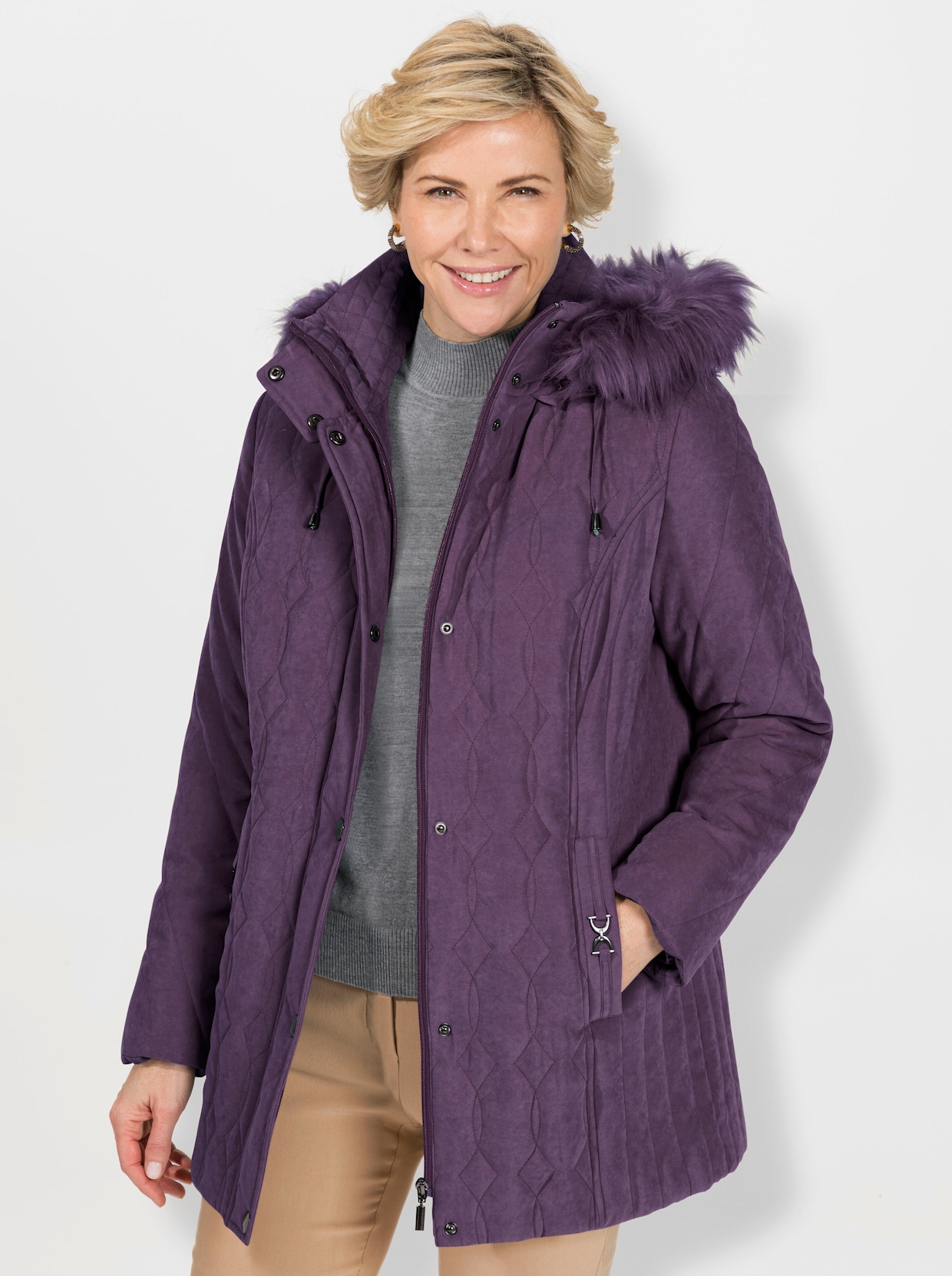 Steppjacke - traube