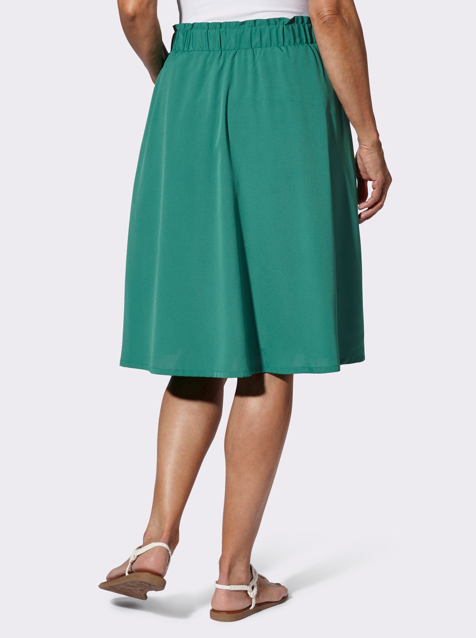 Schlupfrock mit Rüschen - grün