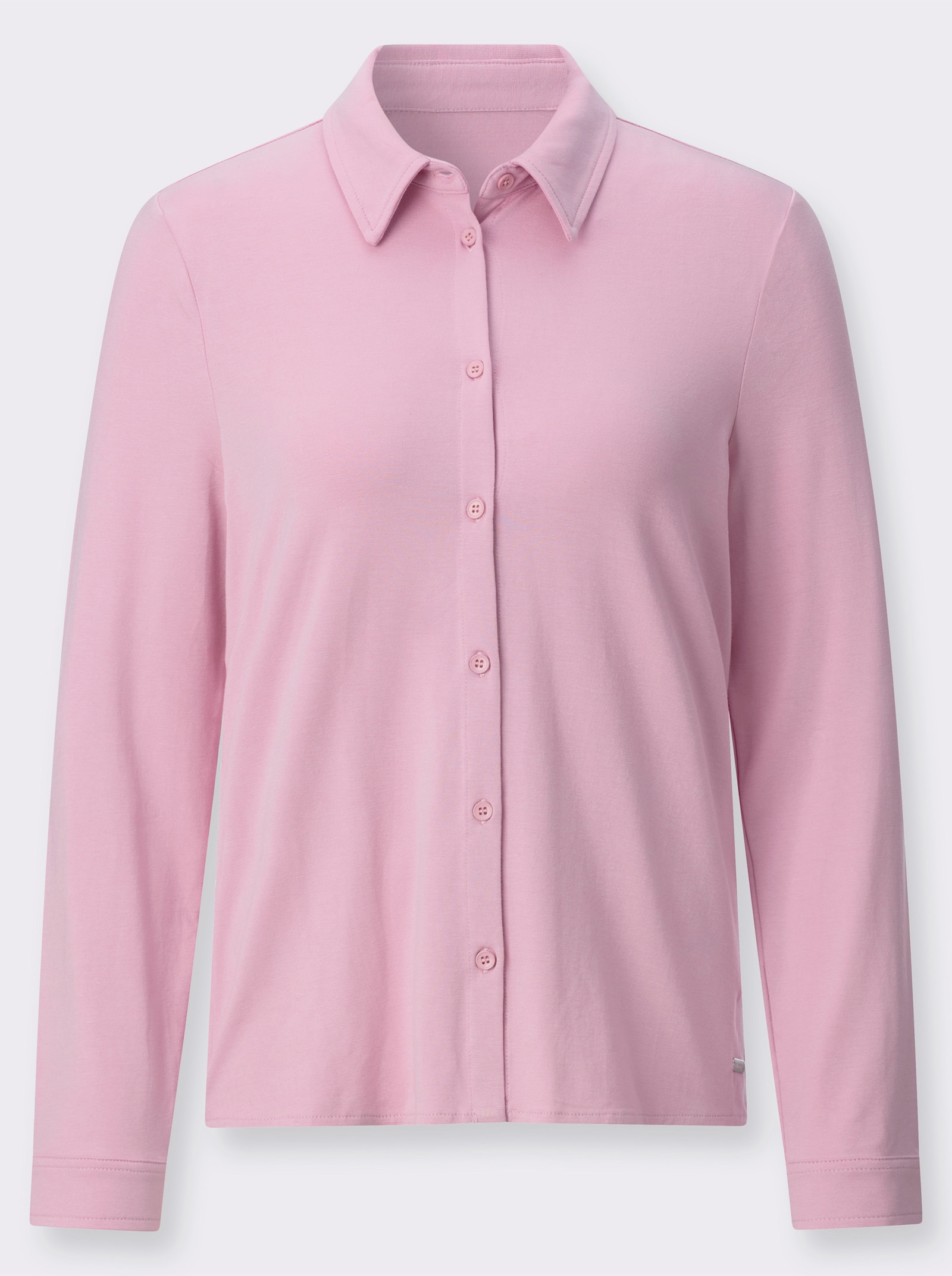 Blusenshirt mit Knopfleiste - rosé
