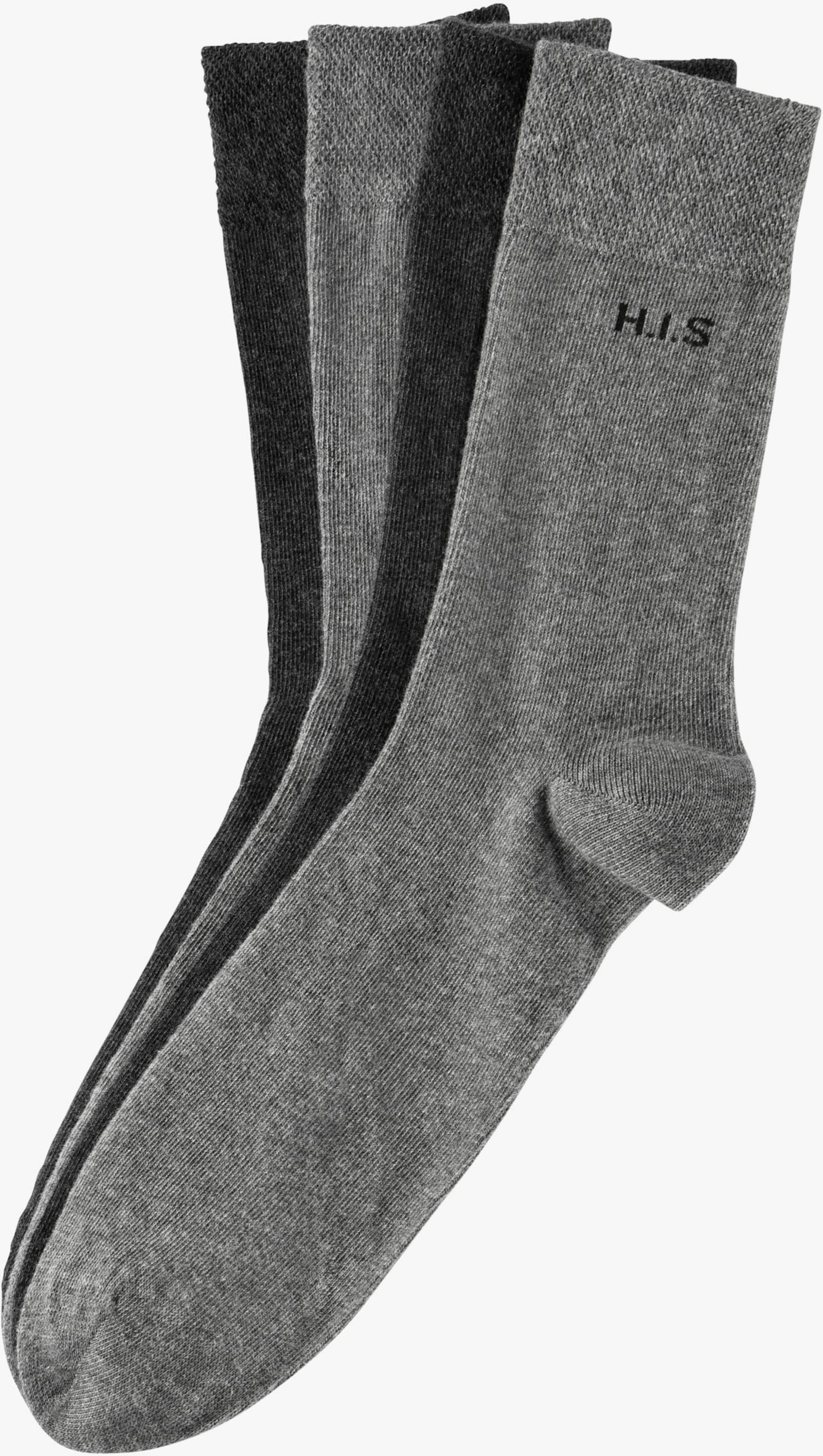 H.I.S Socken - 2x grau, 2x anthrazit
