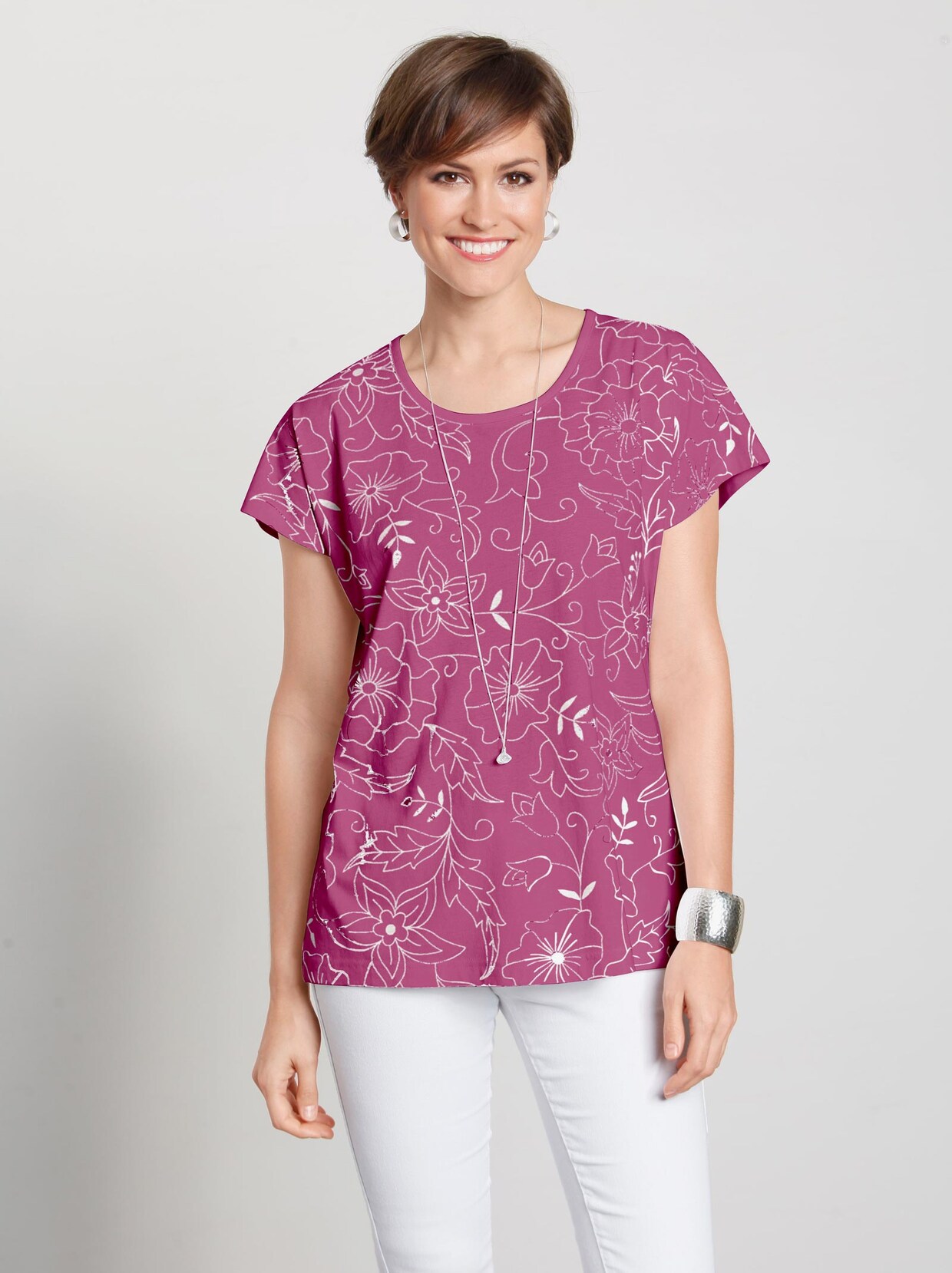 Shirt met korte mouwen - fuchsia
