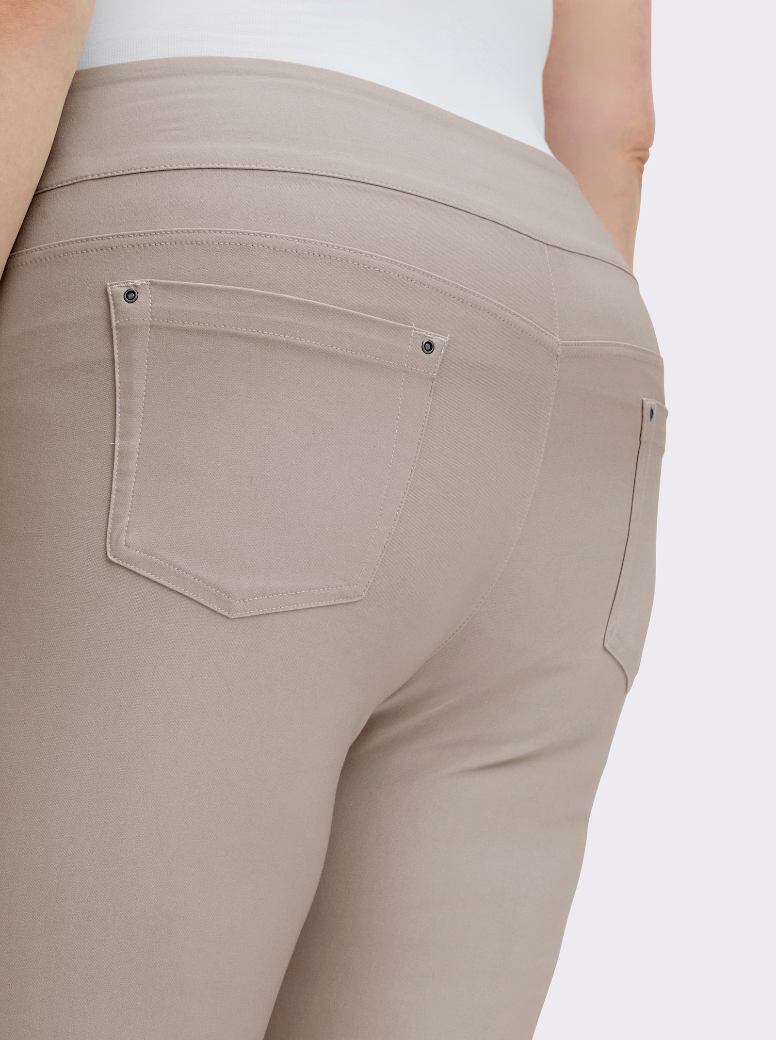 Stretch-Hose in Wadenlänge - stein