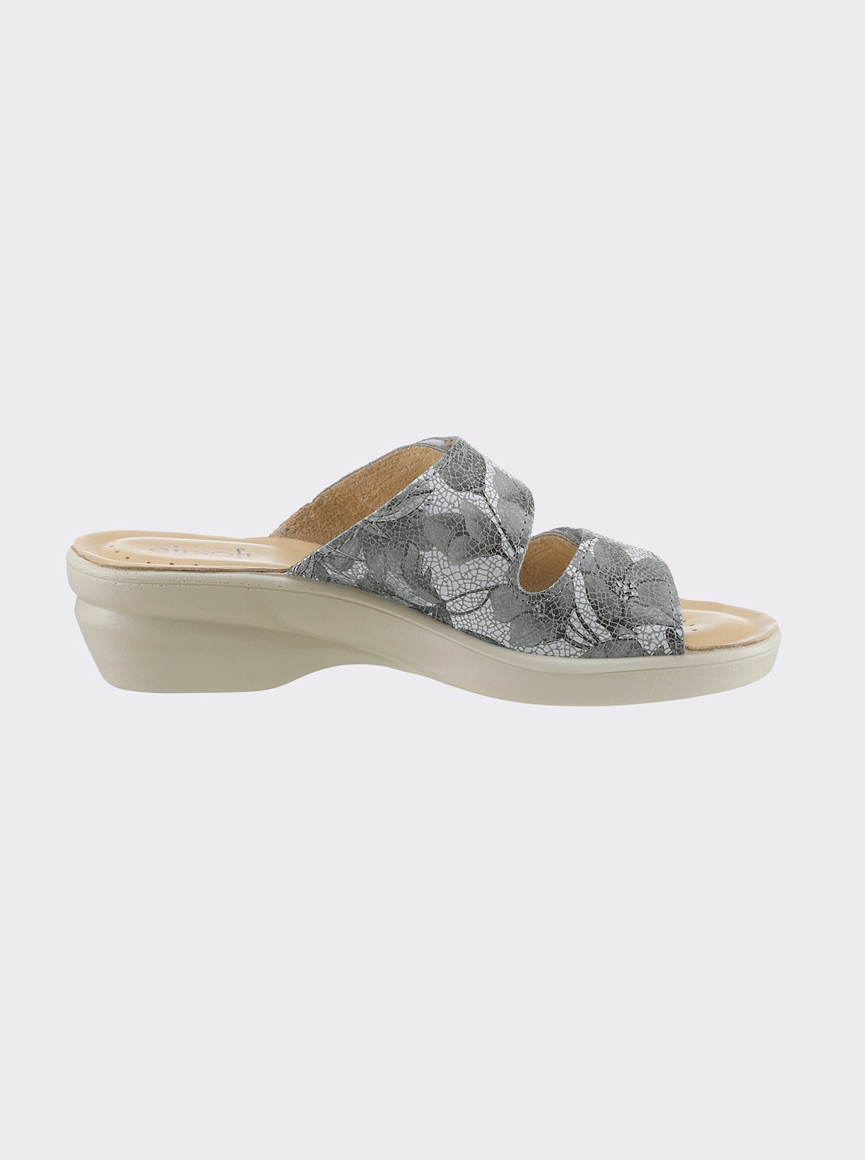 airsoft comfort+ slippers - grijs gebloemd