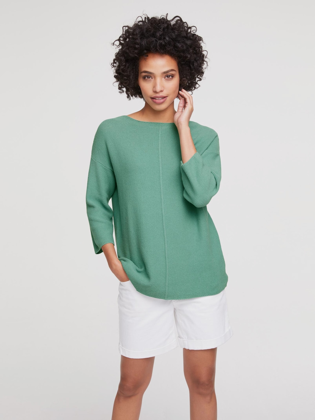 Linea Tesini Oversized Pullover - lindgrün