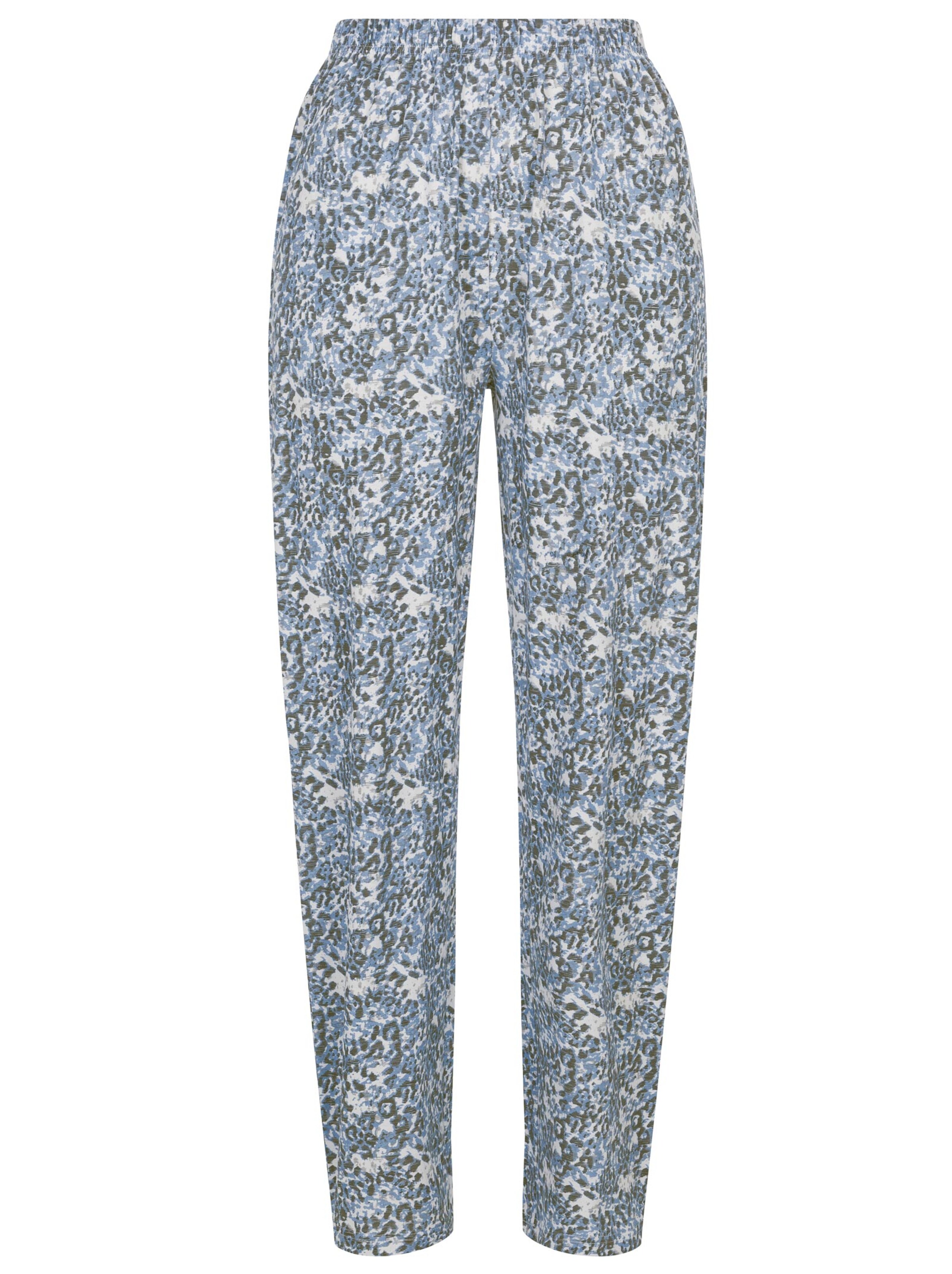 wäschepur Schlafanzug - blau-grau-bedruckt