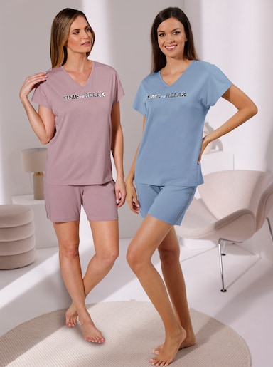 wäschepur Shorty's - mauve + bleu