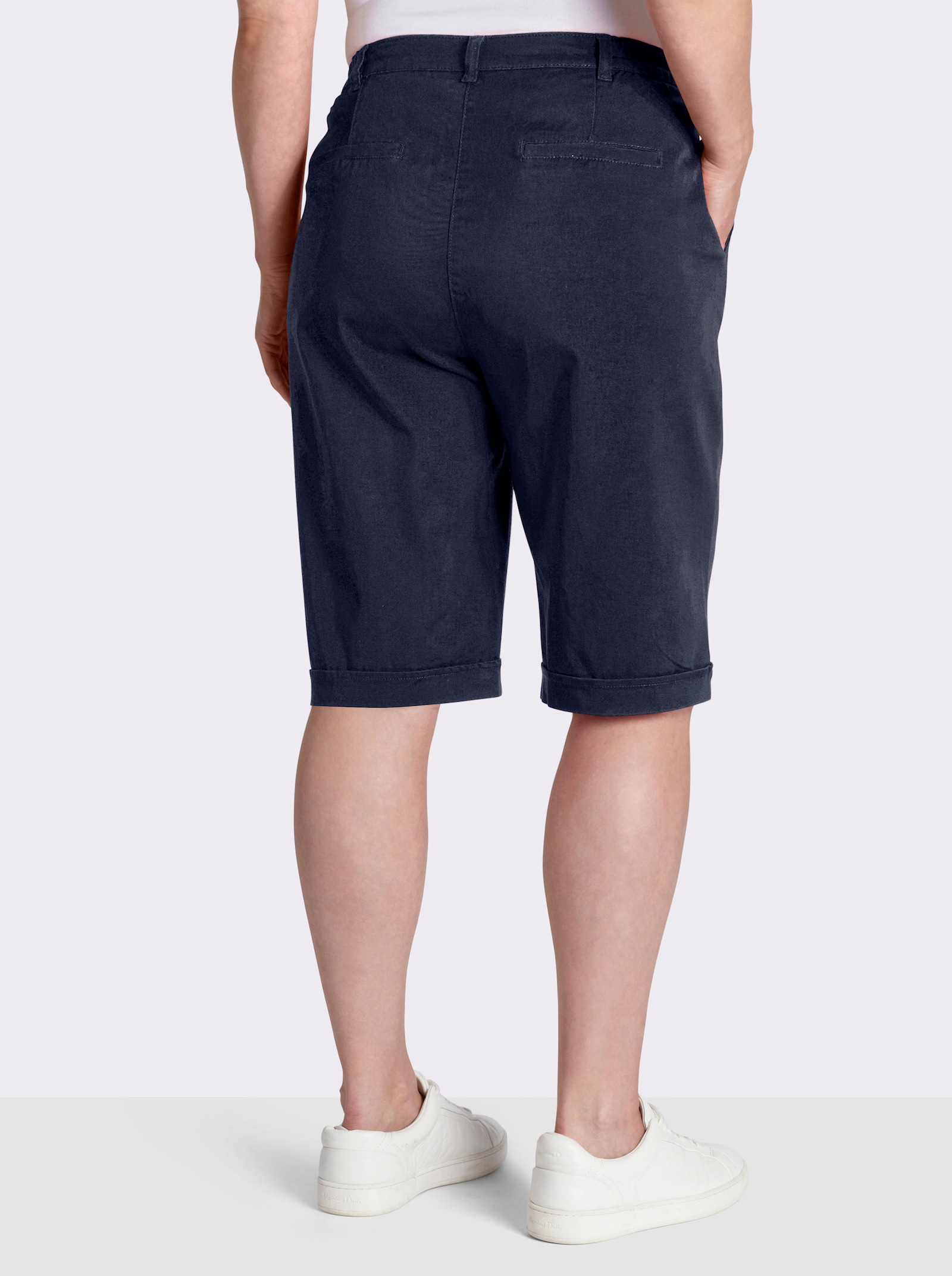 Jeansbermudas mit Dehnbund hinten - marine