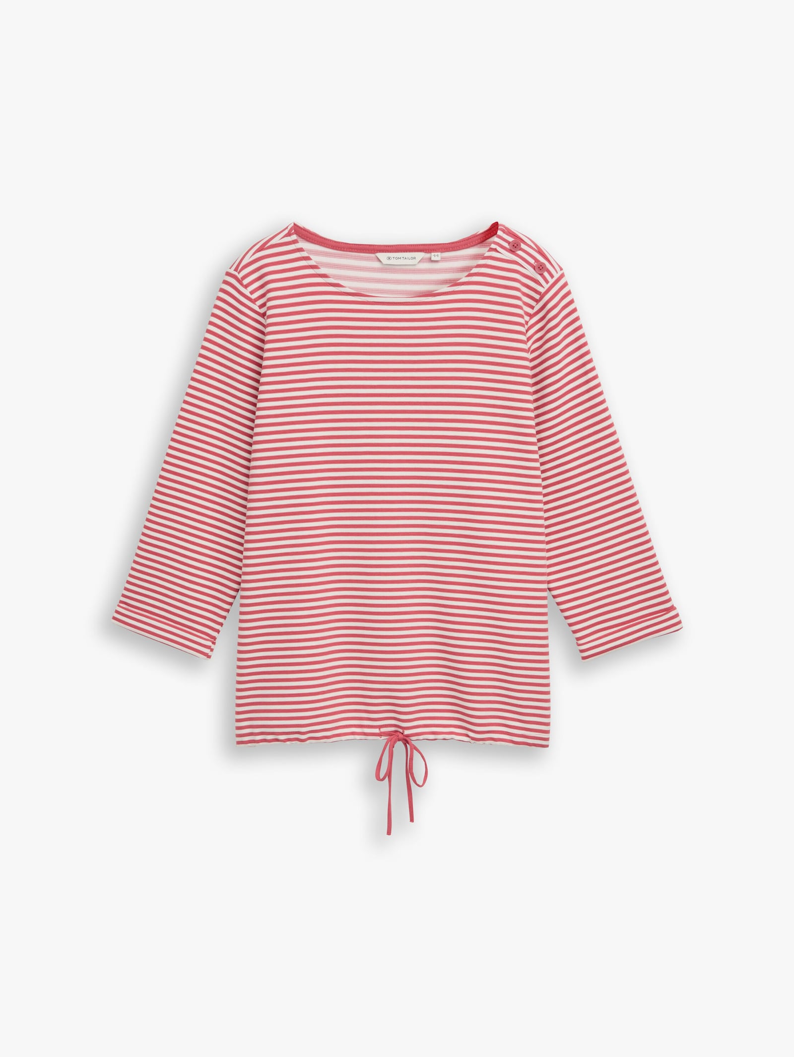 T-Shirt - pink offwhite regular stripe
