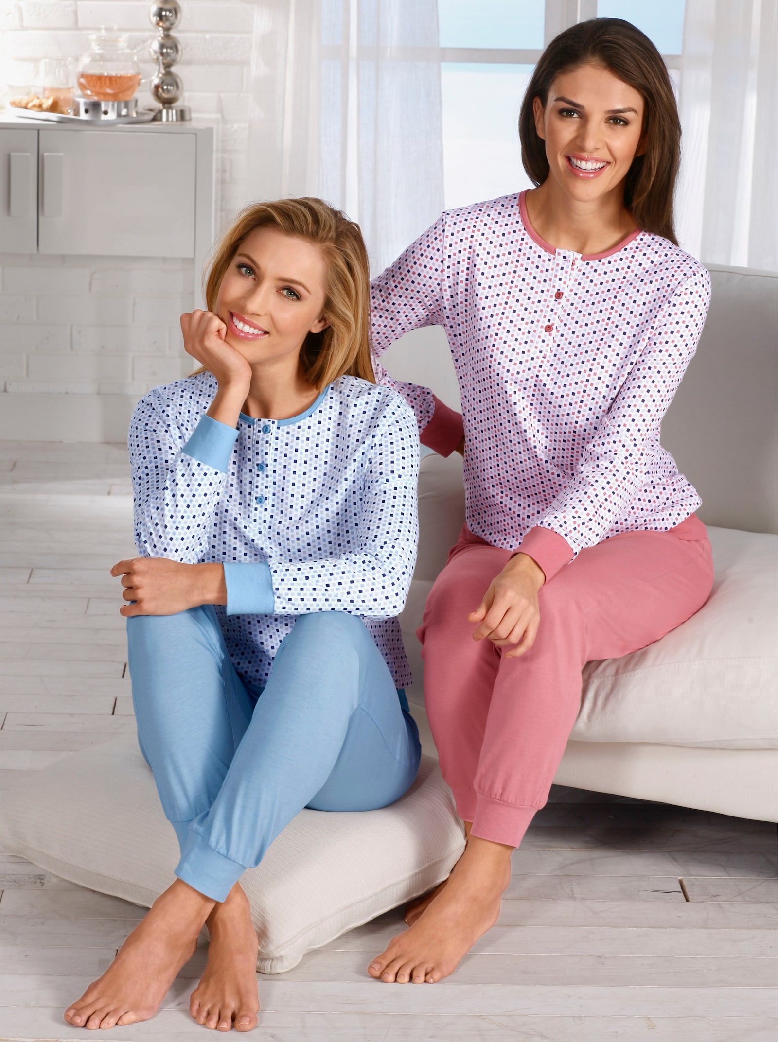 wäschepur Schlafanzüge im Doppelpack - bleu + erika