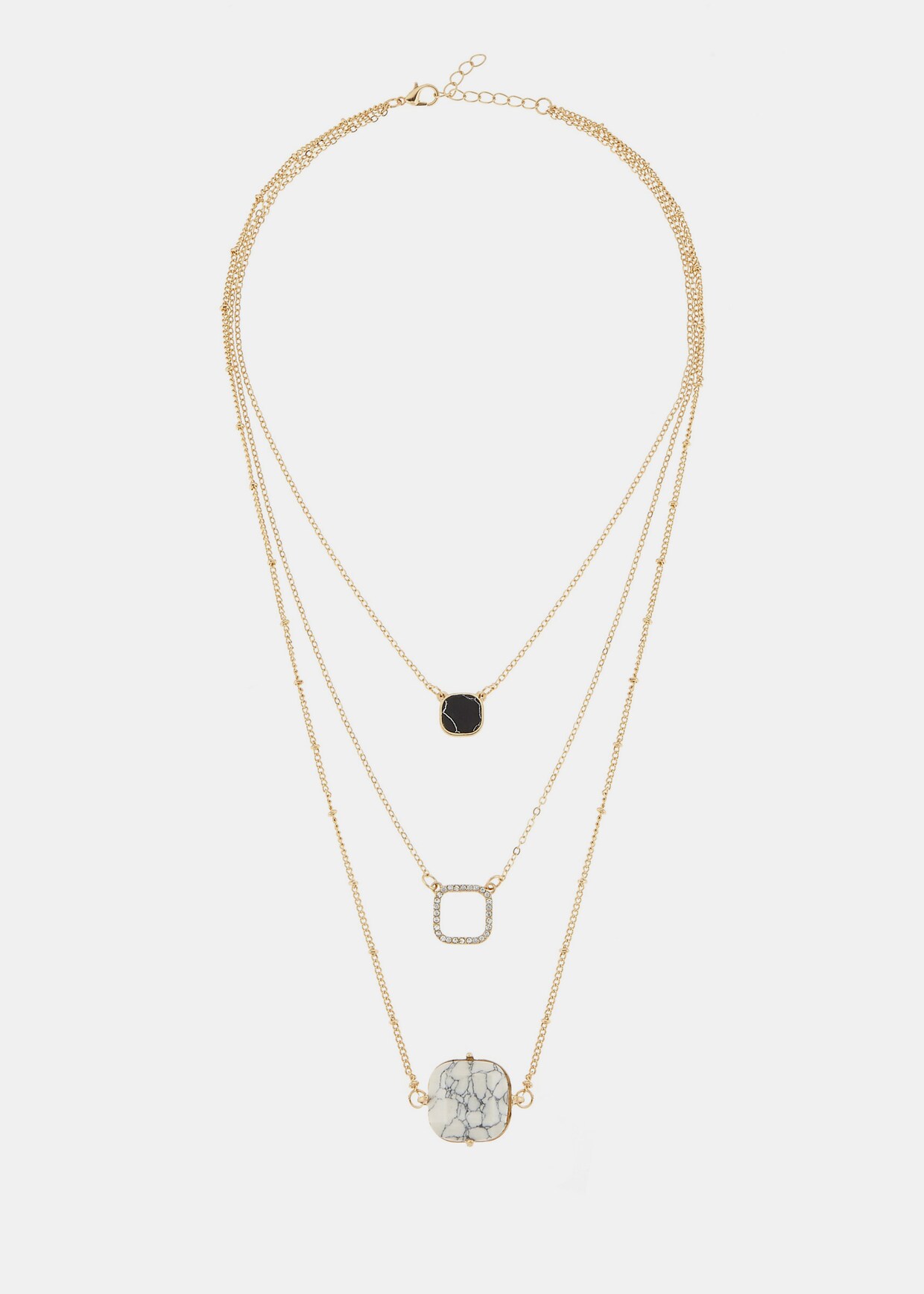 LASCANA Kette mit Anhänger - goldfarben-weiß