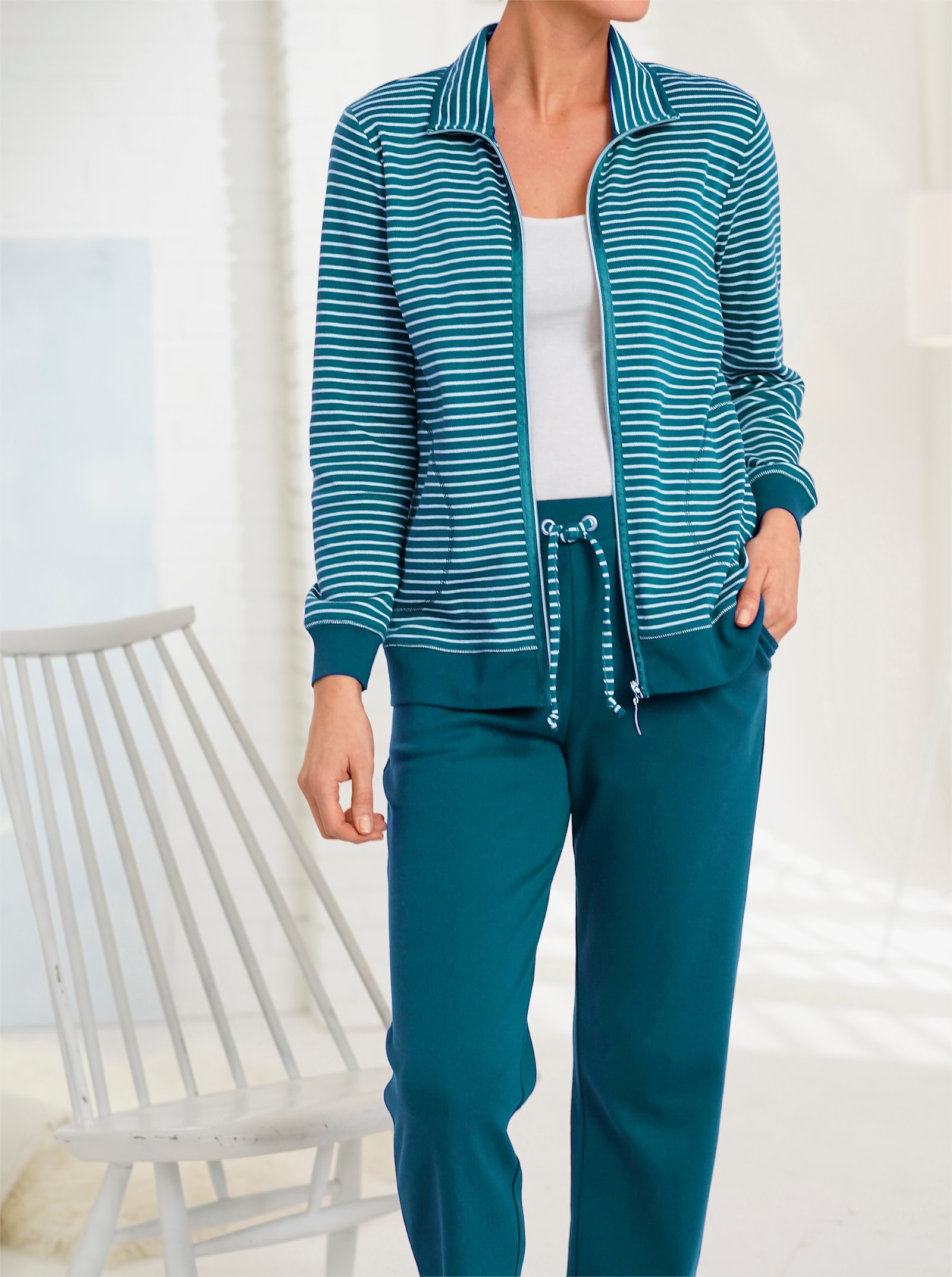 Huispak - petrol gestreept