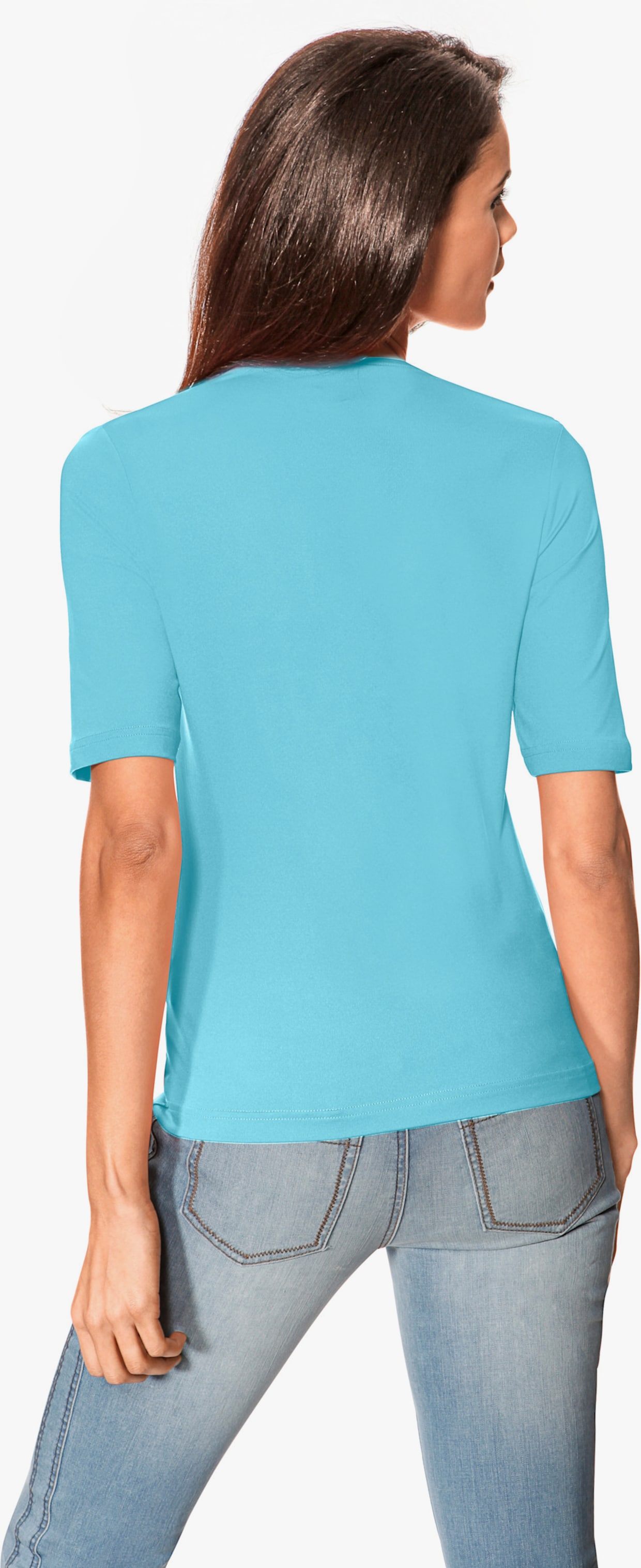 heine T-shirt en V - turquoise