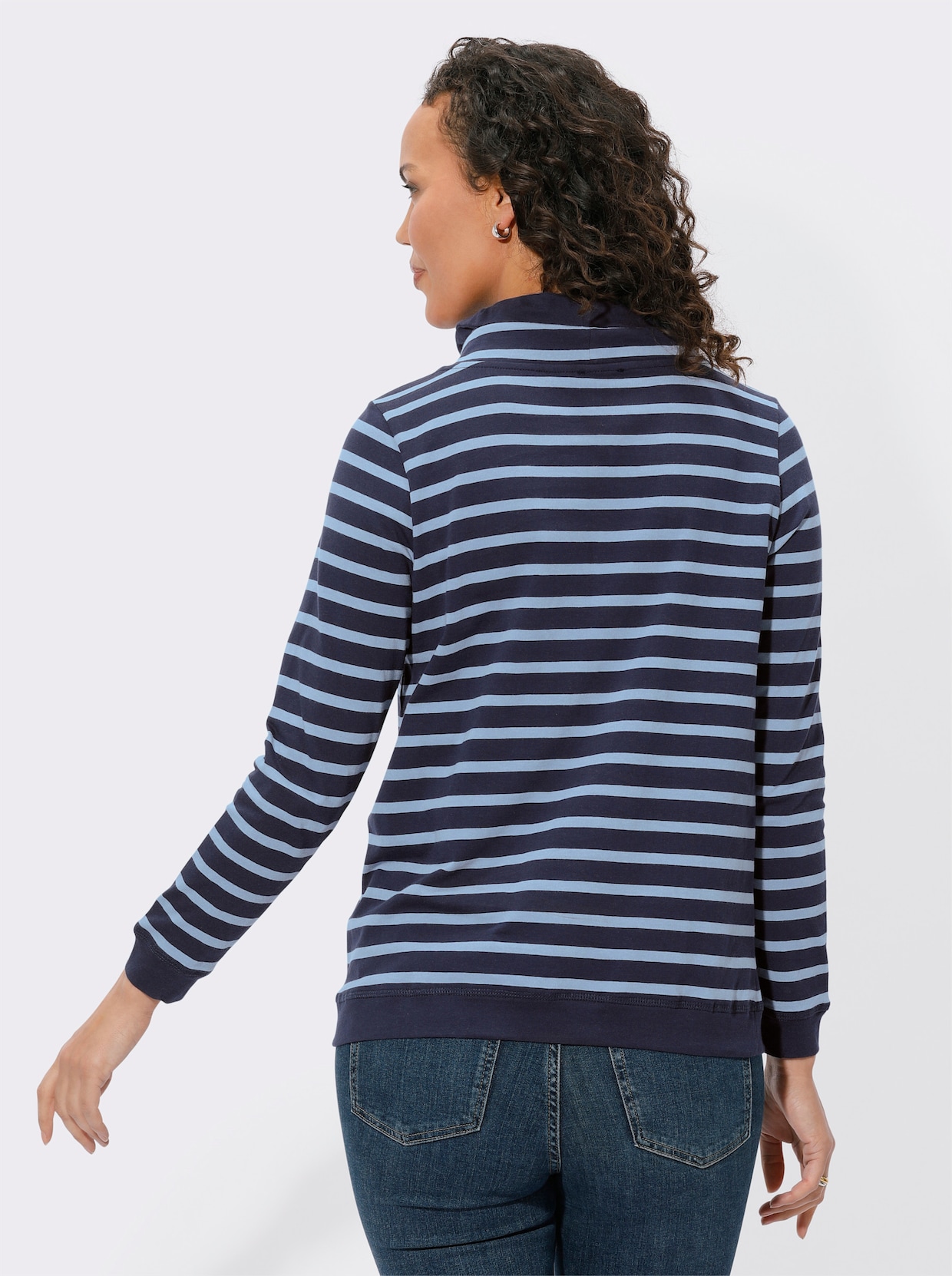 Sweatshirt - marine-taubenblau