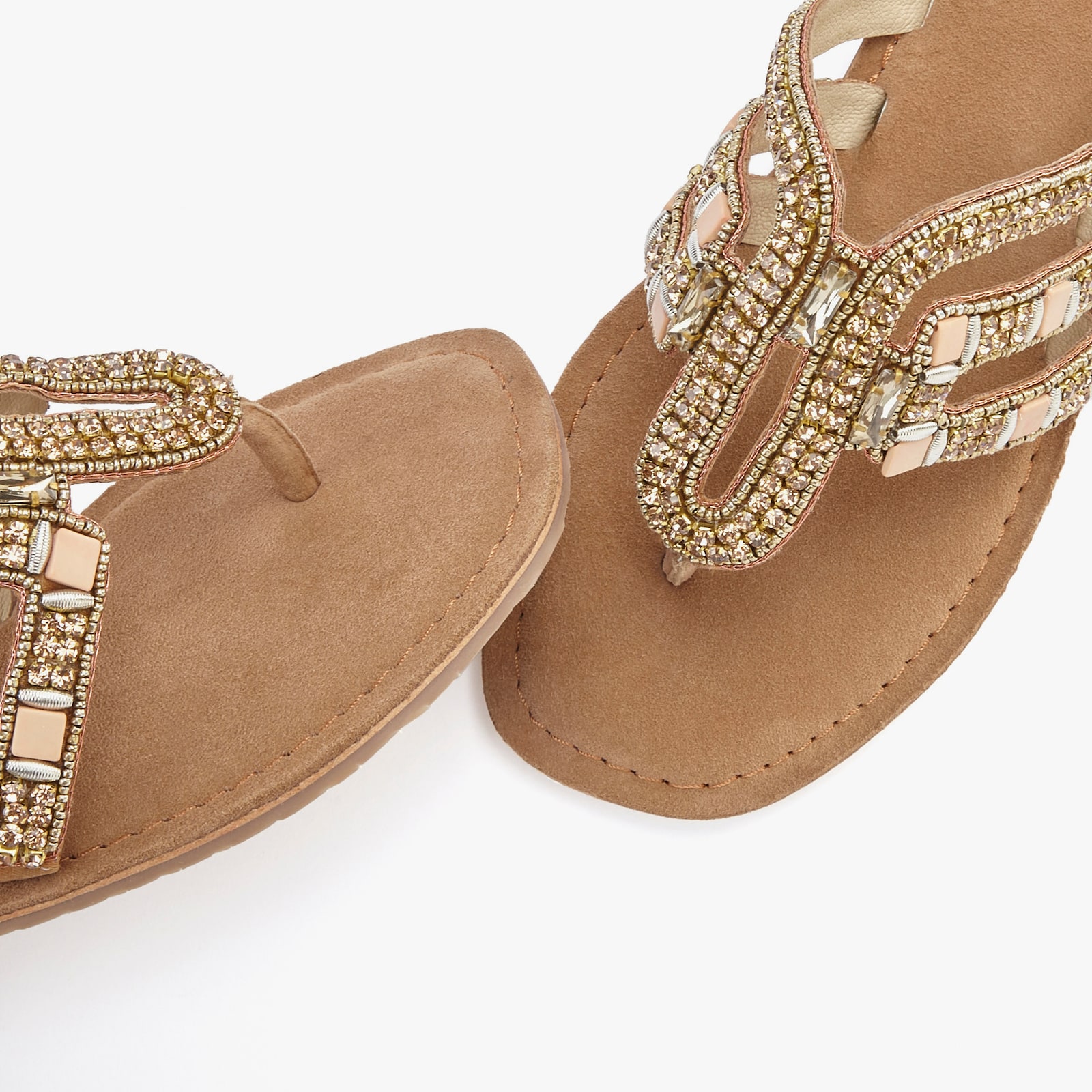 Vivance Teenslipper - camelkleuren