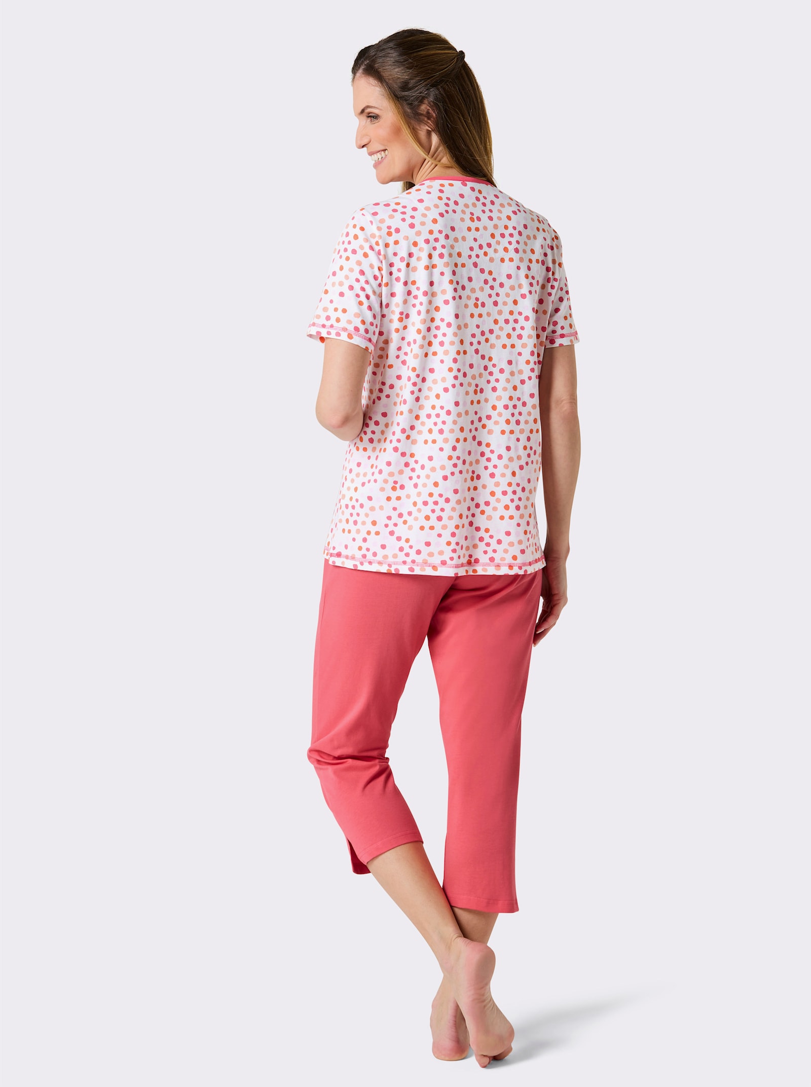 Comtessa Capripak - wit/flamingo bedrukt