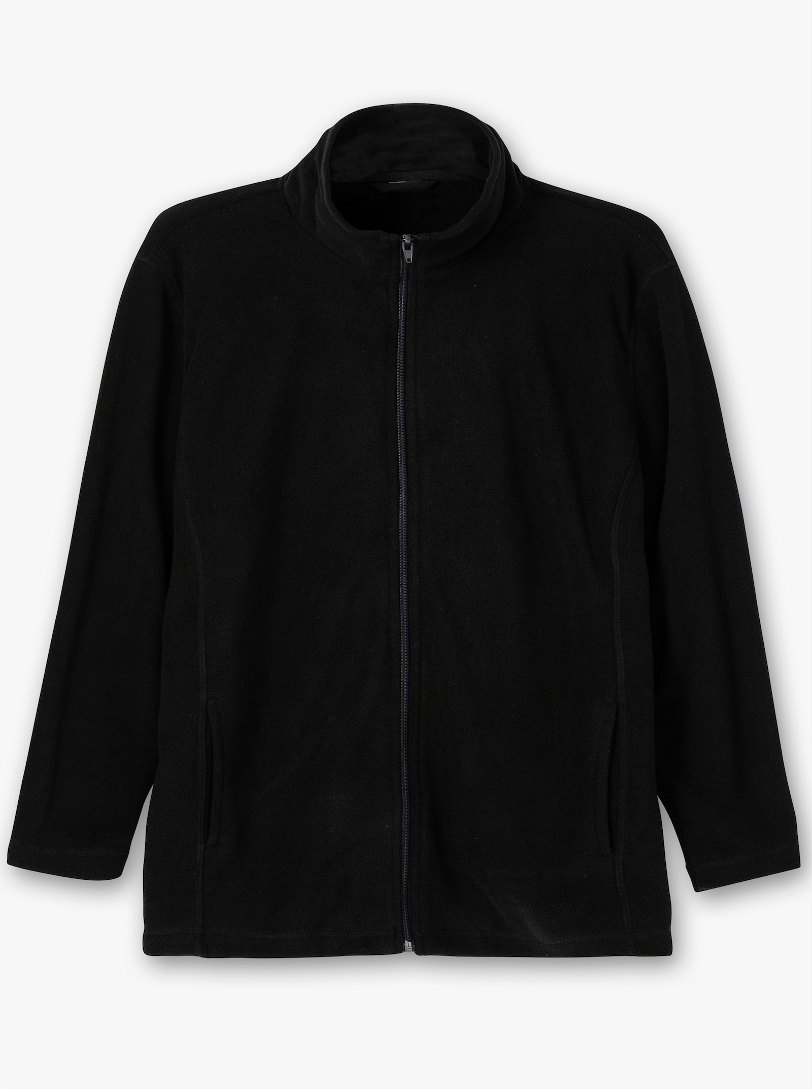 Fleecejacke mit zwei Taschen - schwarz