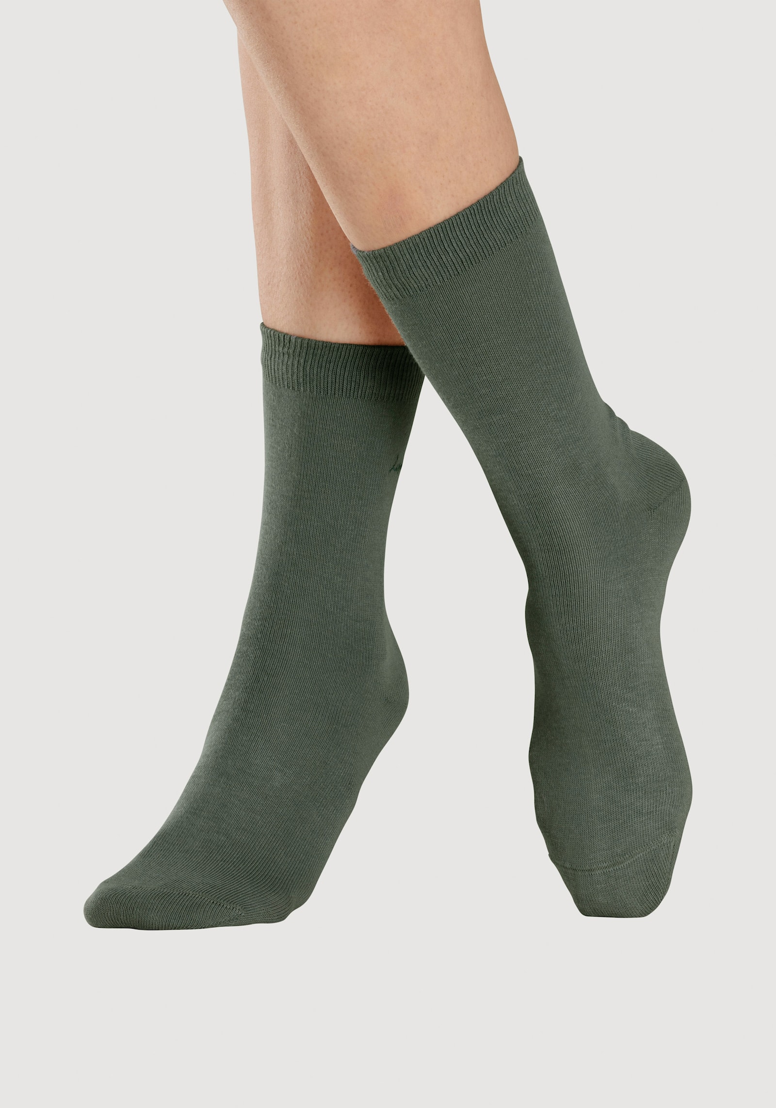 LASCANA Basicsocken - 1x altrosa, 1x beere, 1x petrol, 1x grün, 1x marine, 1x anthrazit-meliert, 1x graugrün