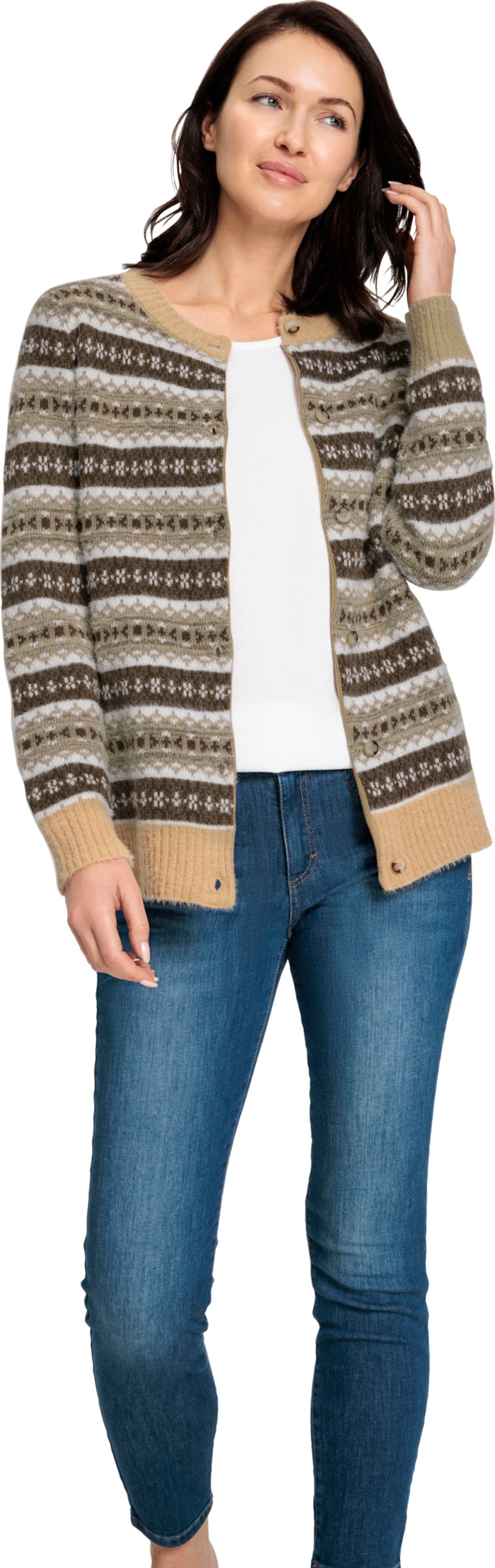 Thumbnail - Jacquardstrickjacke