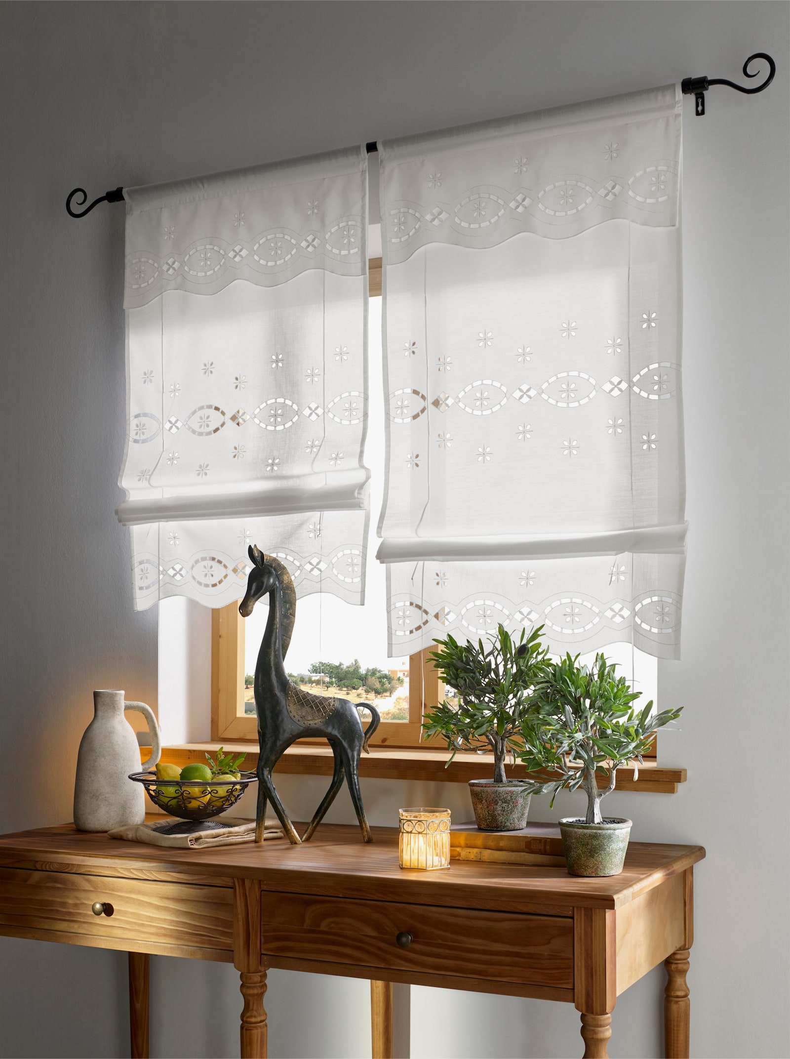 heine home Bändchenrollo - weiß