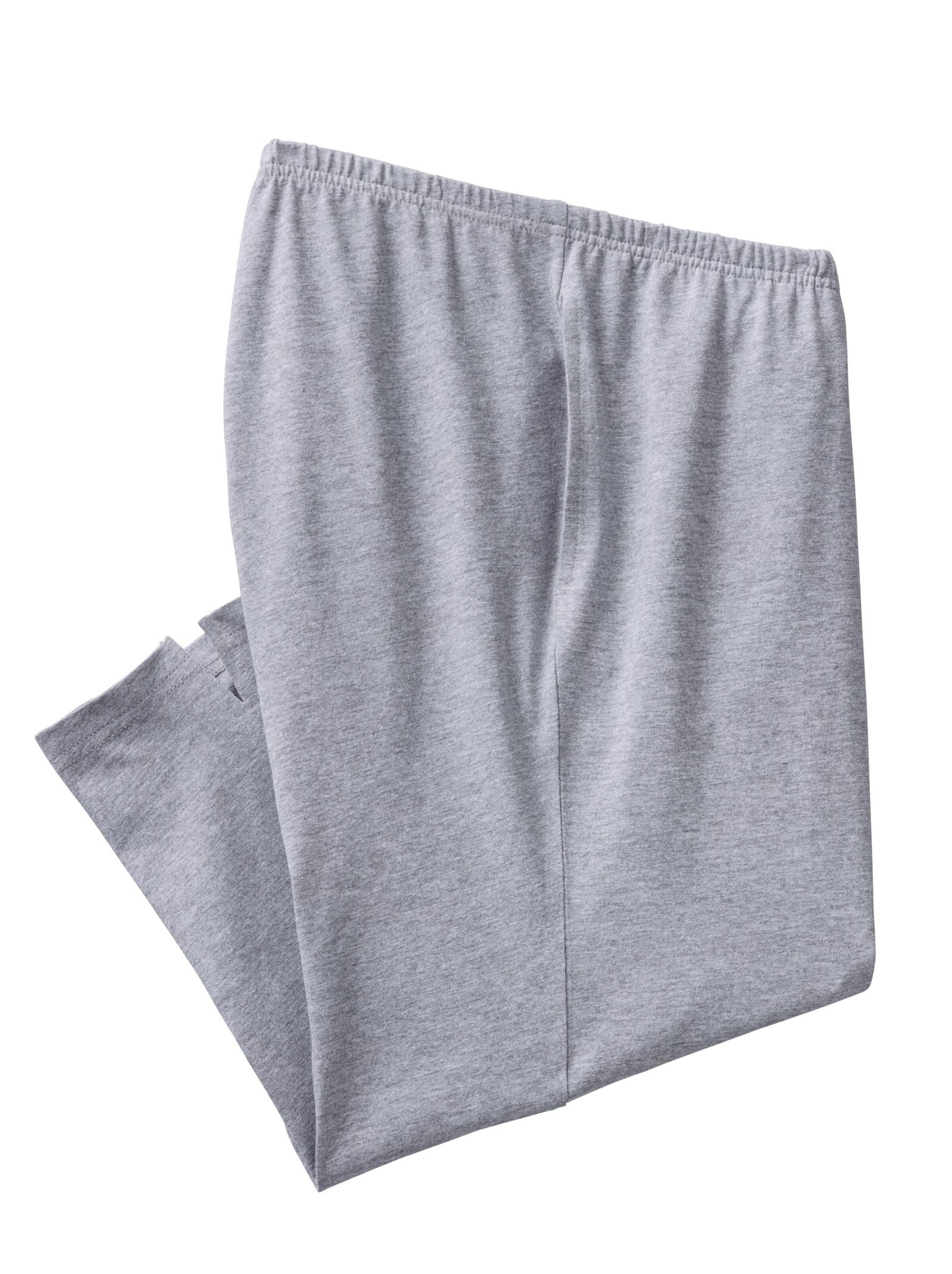 Doppelpack Capri-Freizeithosen - schwarz + grau-meliert