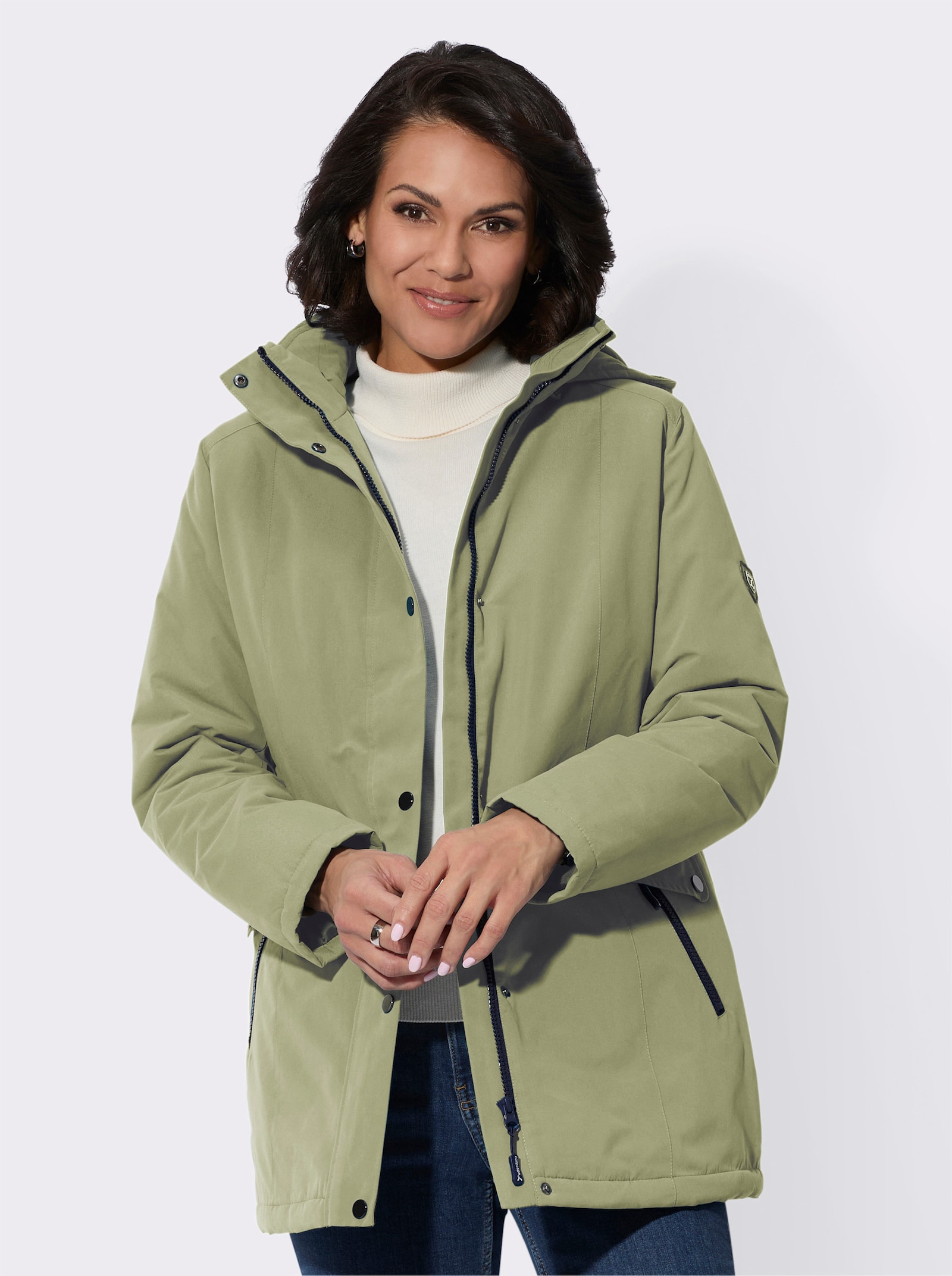 Outdoorjacke mit Stepp-Futter - schilf