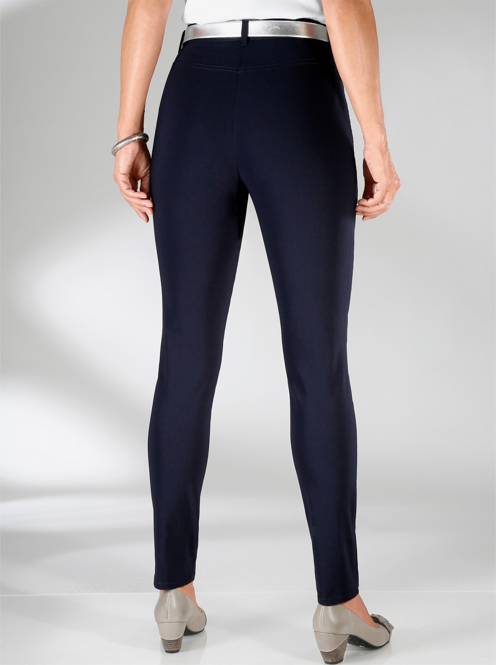 Stehmann Comfort line Stretch-Hose mit Zier-Taschen vorne - marine