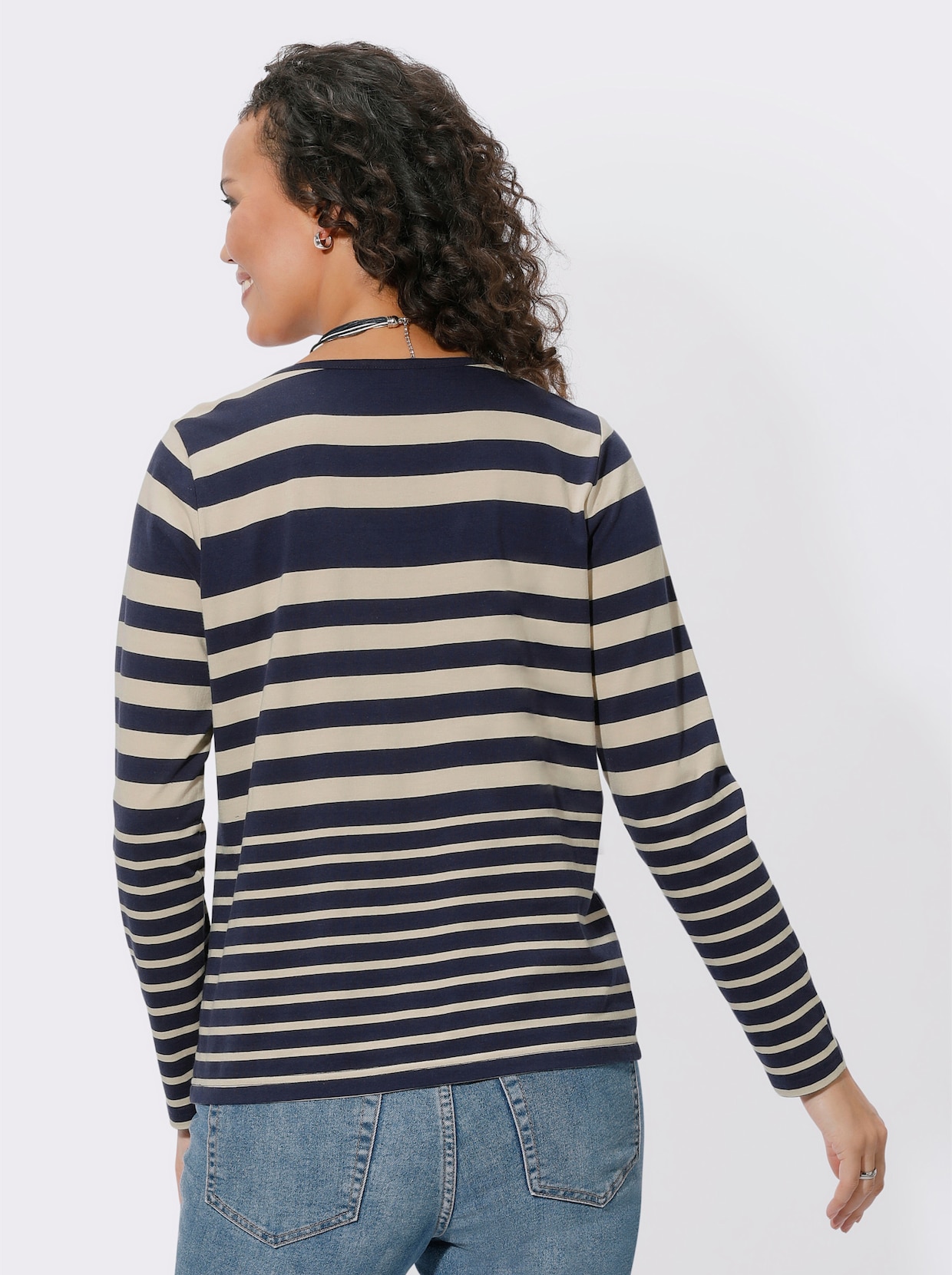 Ringelshirt - marine-sand-geringelt