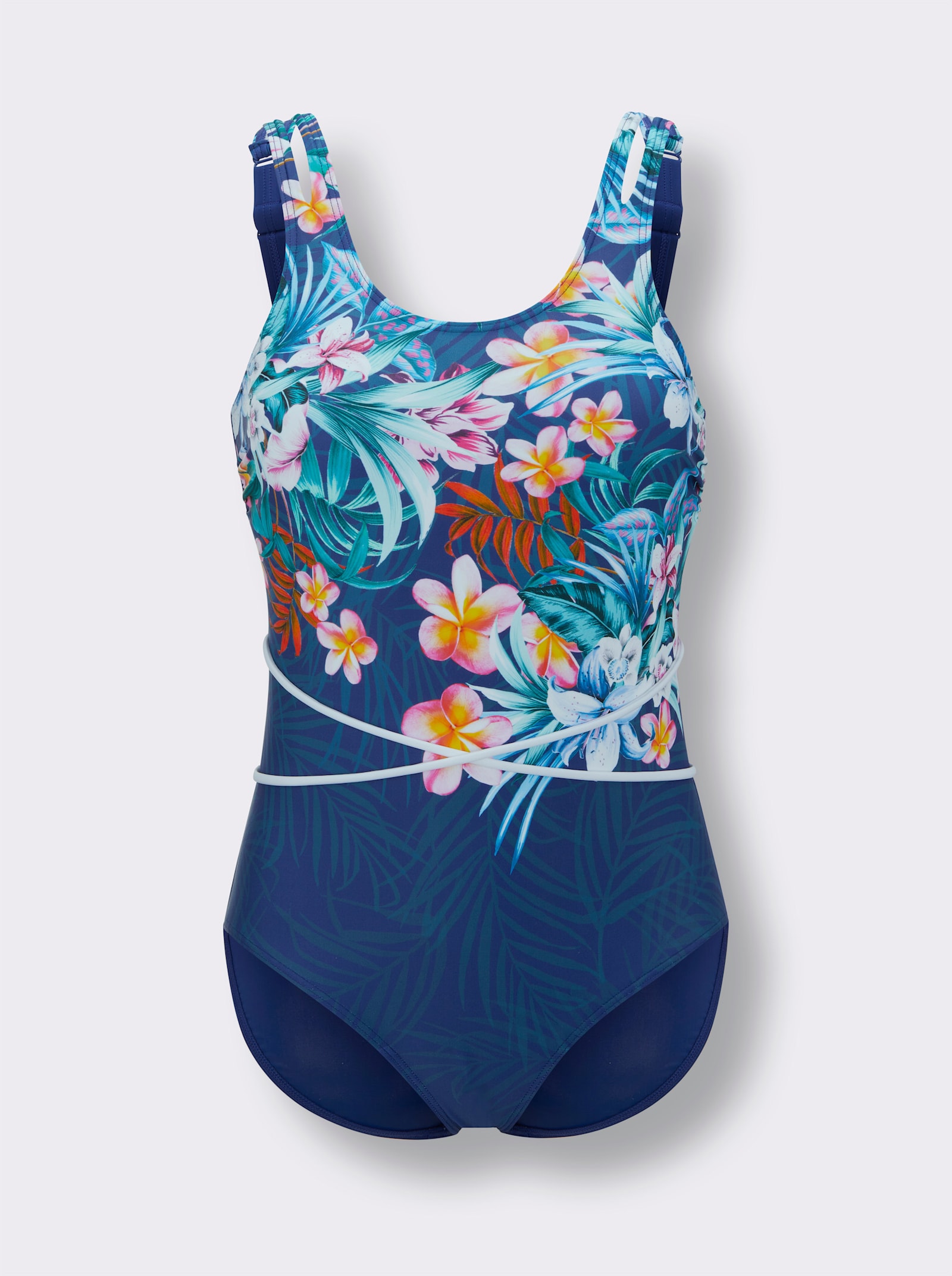 feel good Badeanzug - dunkelblau-bedruckt