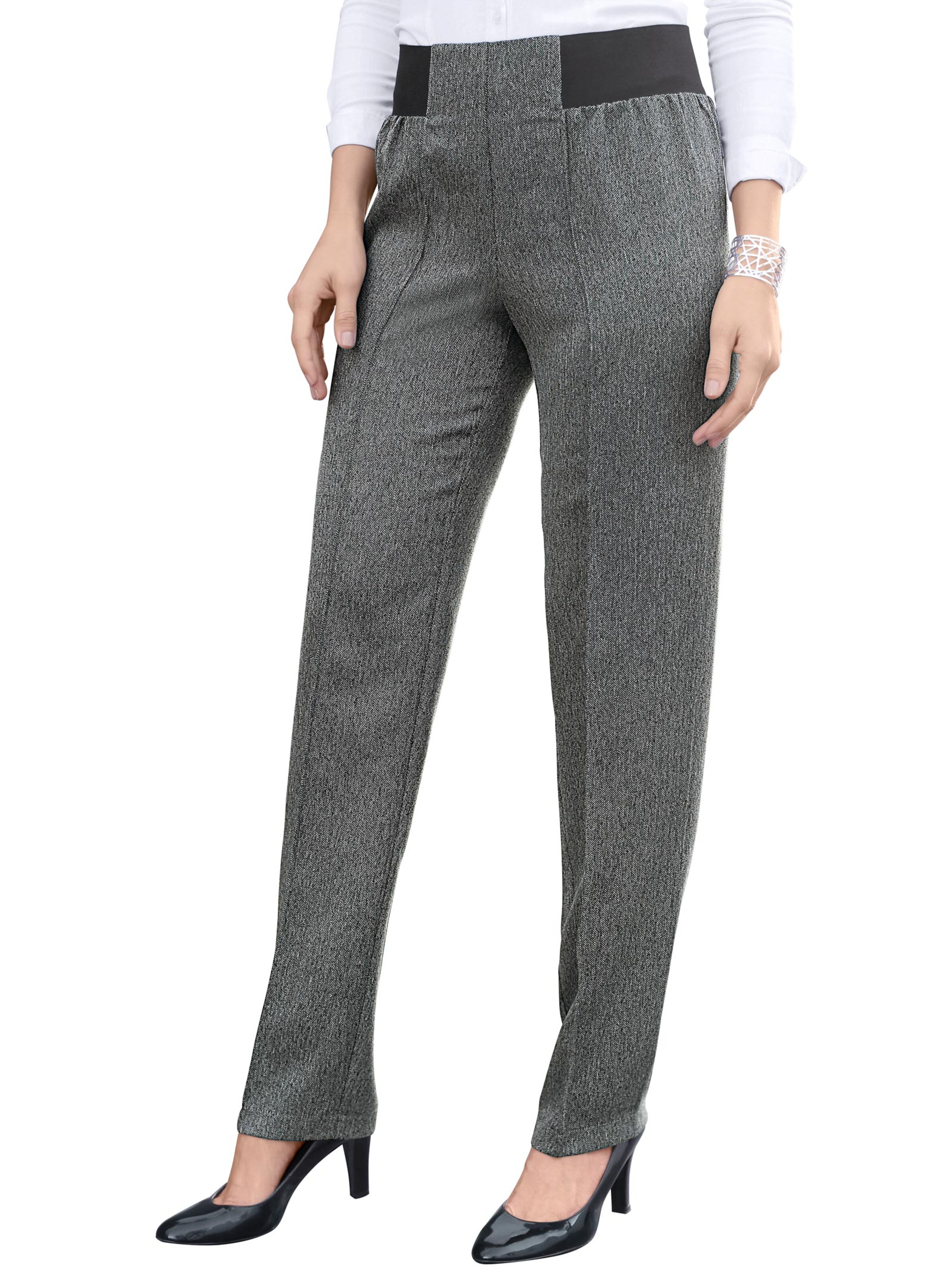 Hose - grau-schwarz-gemustert