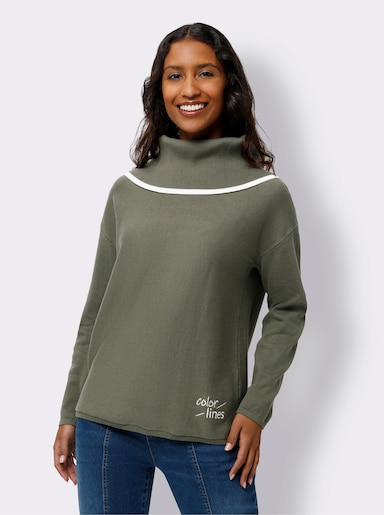 heine Langarm-Pullover - khaki