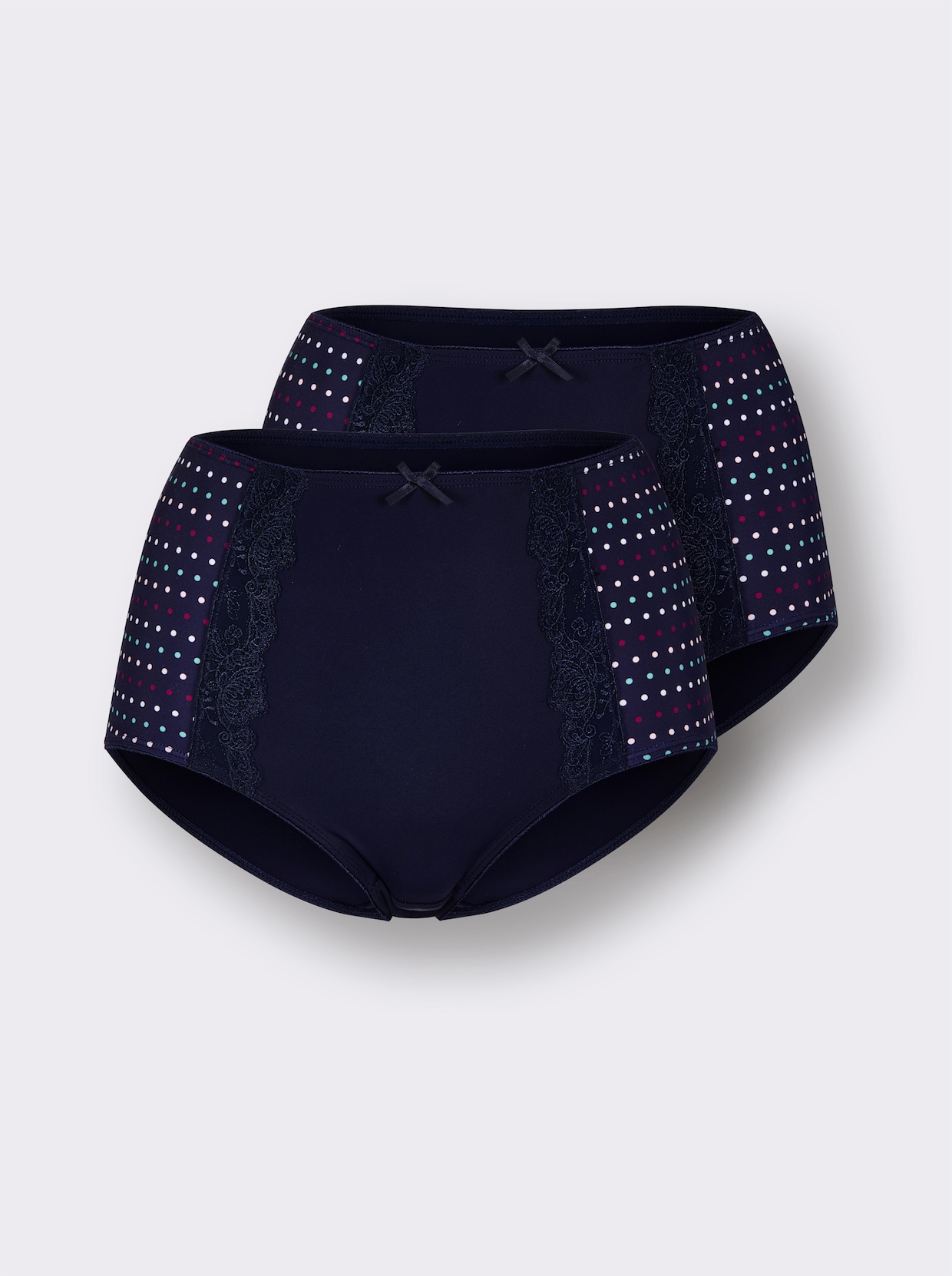 wäschepur Taillenslip mit Pünktchen-Print - marine-bedruckt