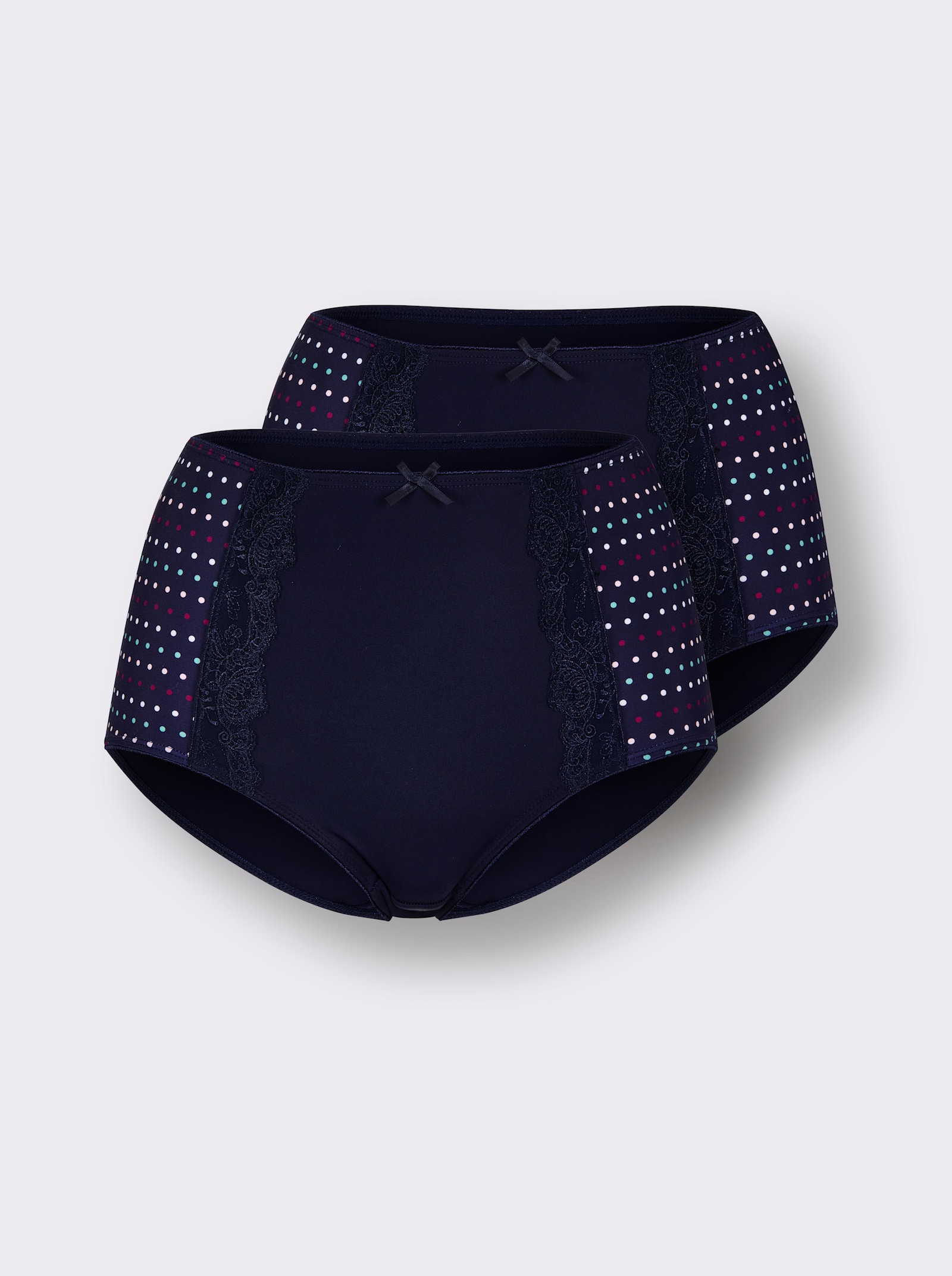 wäschepur Taillenslip mit Pünktchen-Print - marine-bedruckt