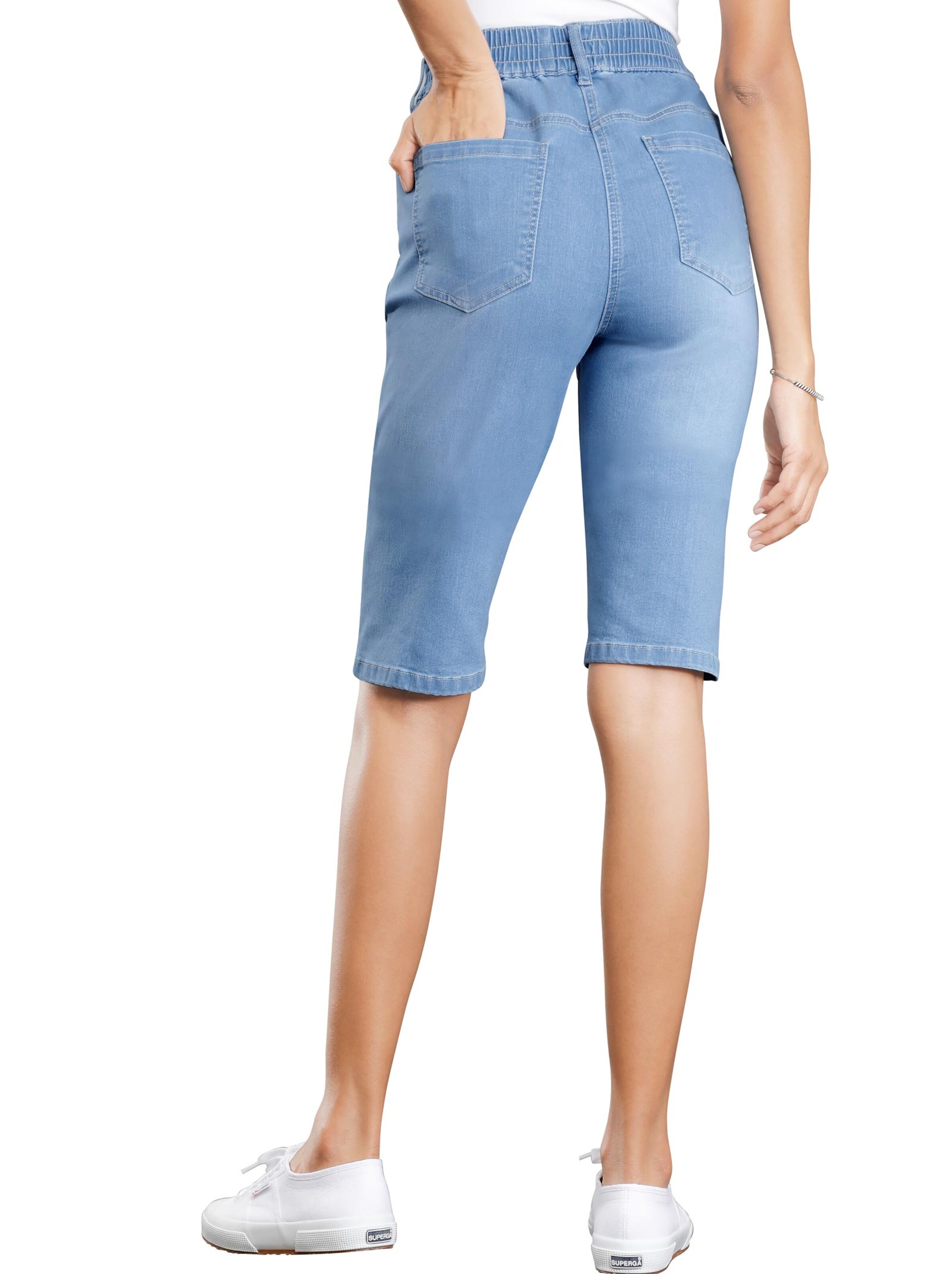 Jeans-Bermudas - blue-bleached