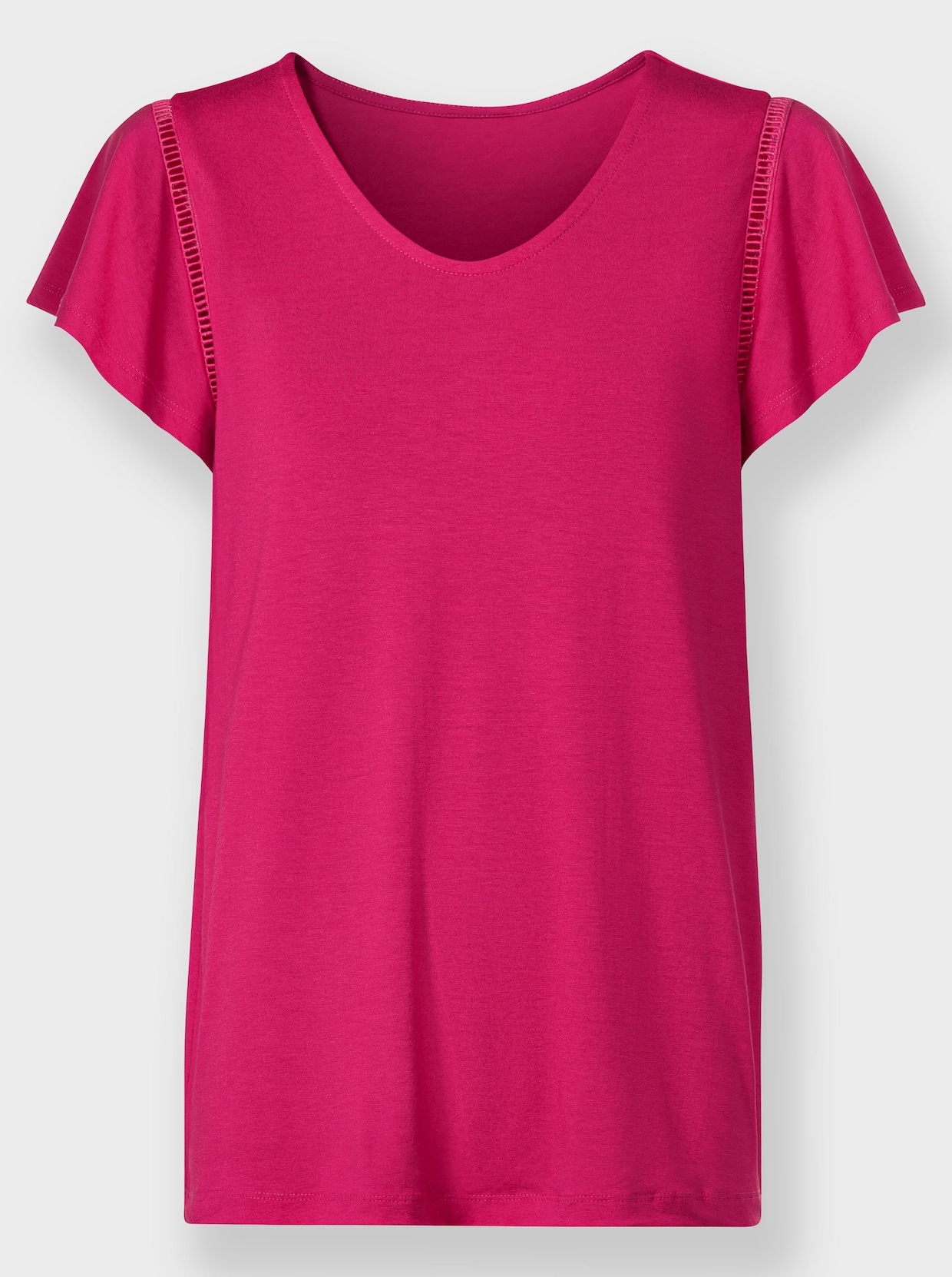 Shirt met V-hals - pink