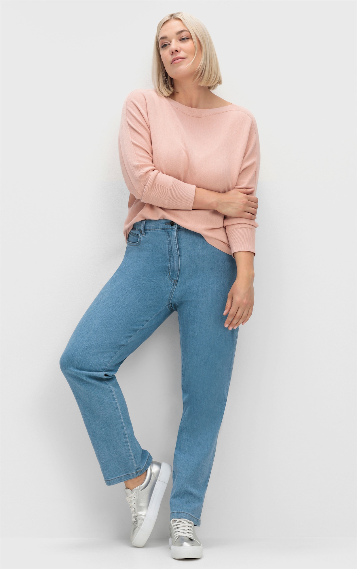 5-Pocket-Jeans mit Stretch-Anteil - blue-bleached