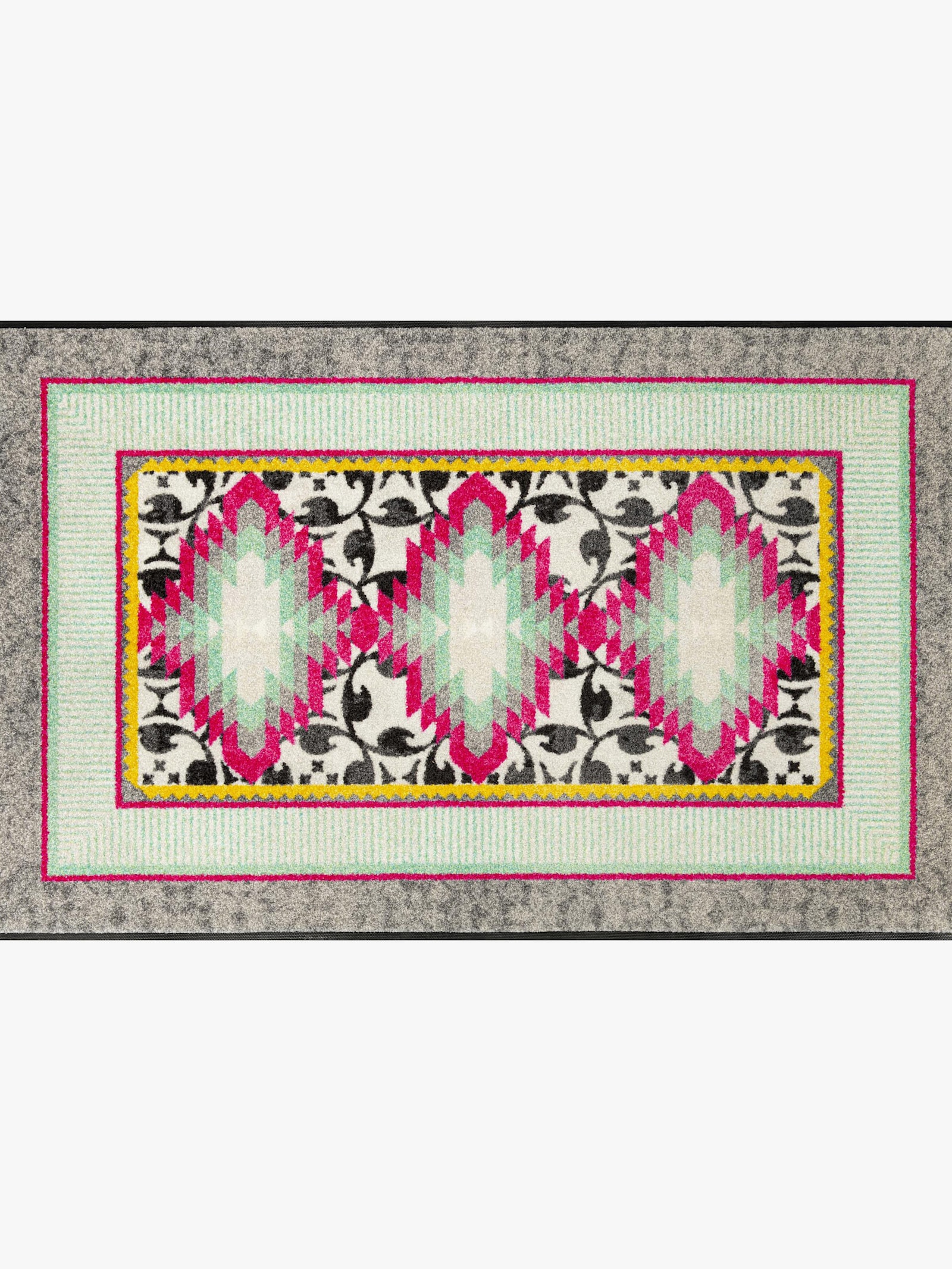 wash+dry by Kleen-Tex Fußmatte - mint-pink-gemustert