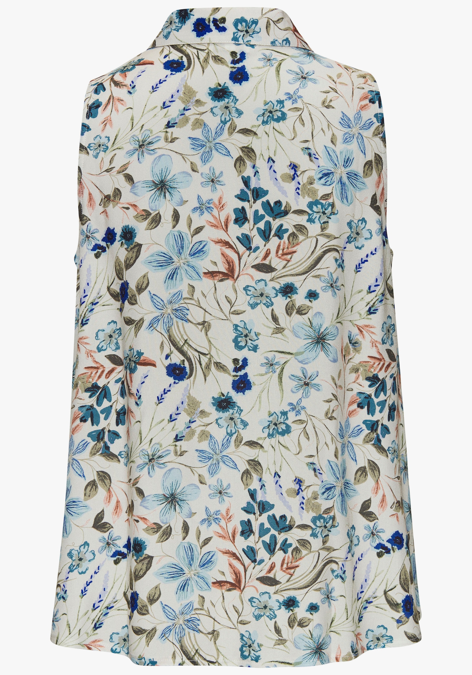 Buffalo Blusentop - creme-blau bedruckt