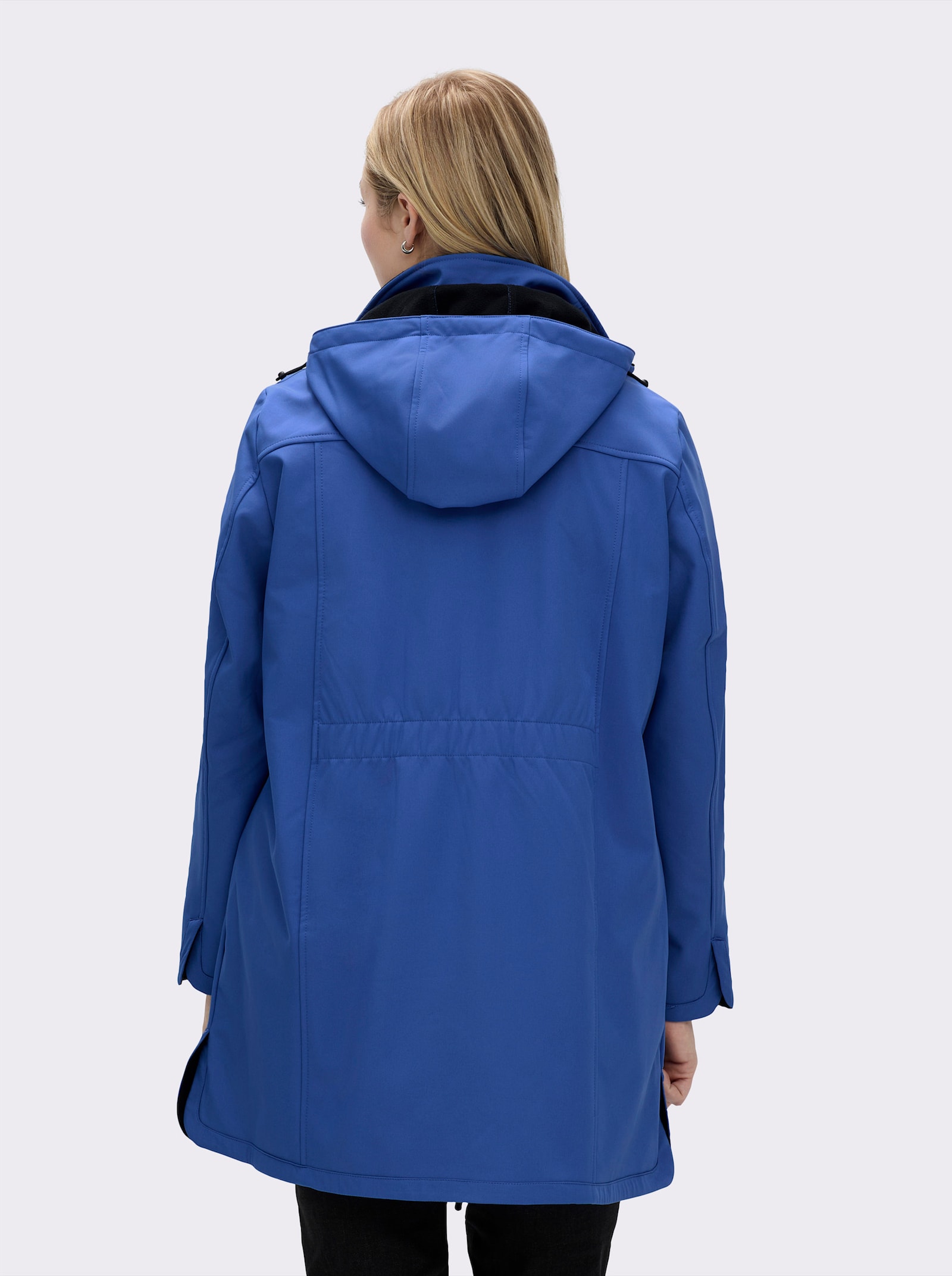 Softshelljacke mit Gummizug im Rücken - royalblau