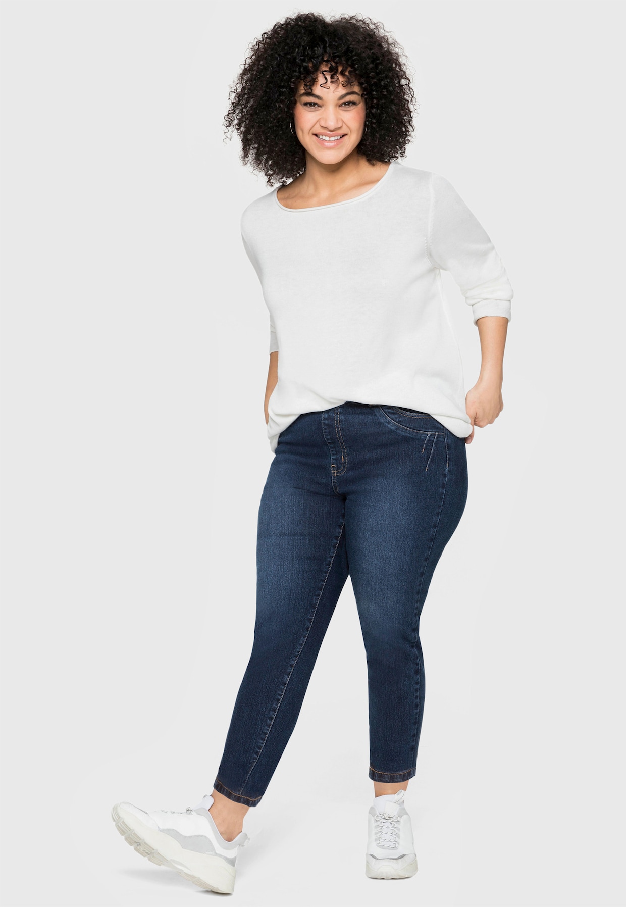 sheego Jeggings - dark blue denim