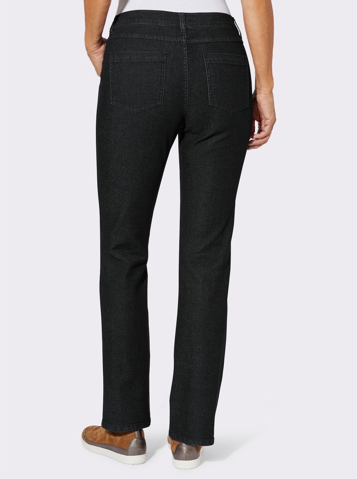 Jeans mit aufgesetzten Taschen - graphit denim