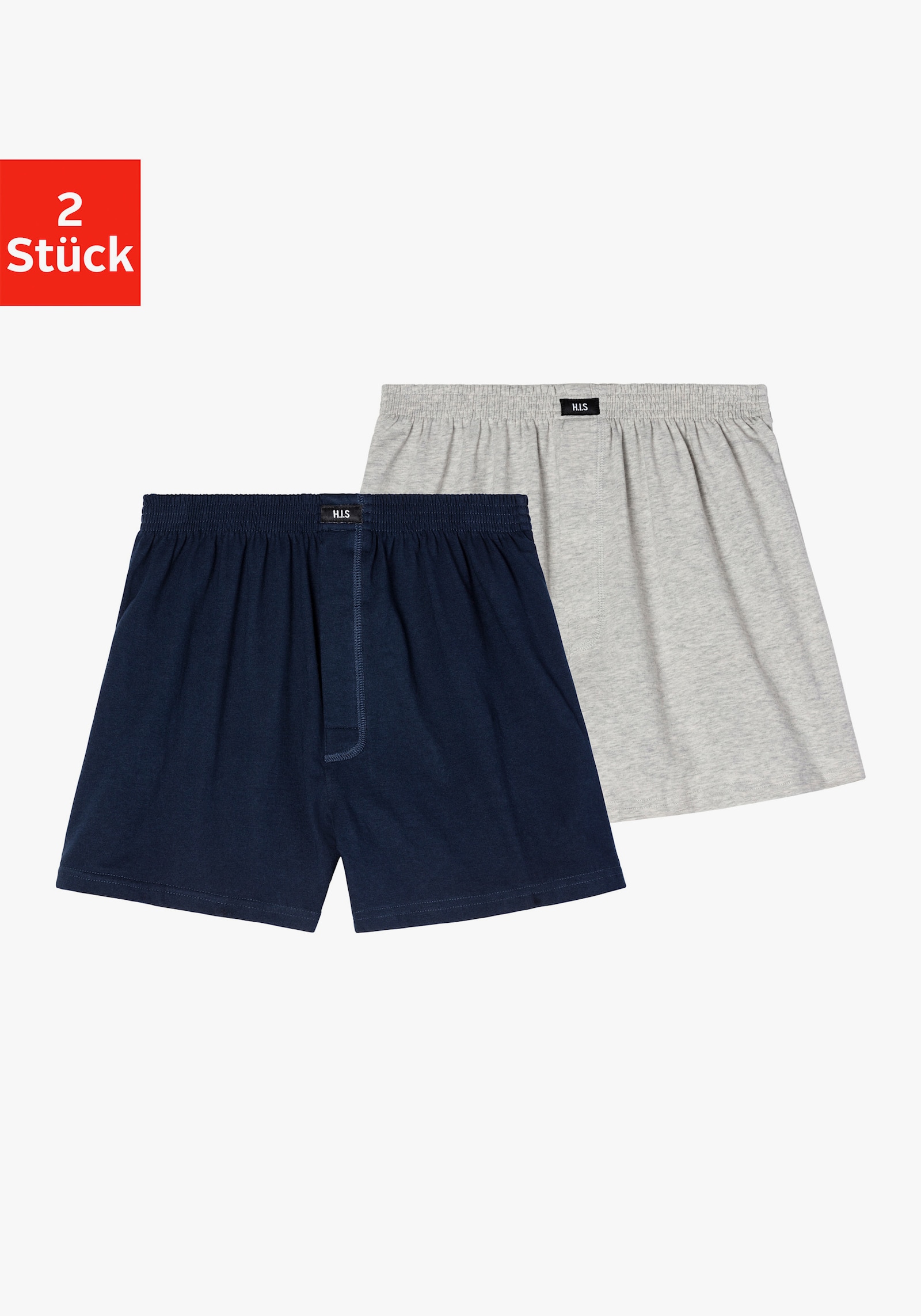 H.I.S Weiter Boxer - navy-grau-meliert