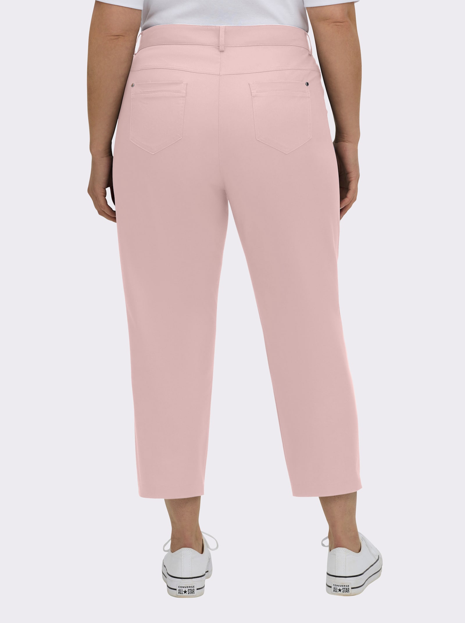 7/8-Jeans mit optisch streckenden Nähten - rosé
