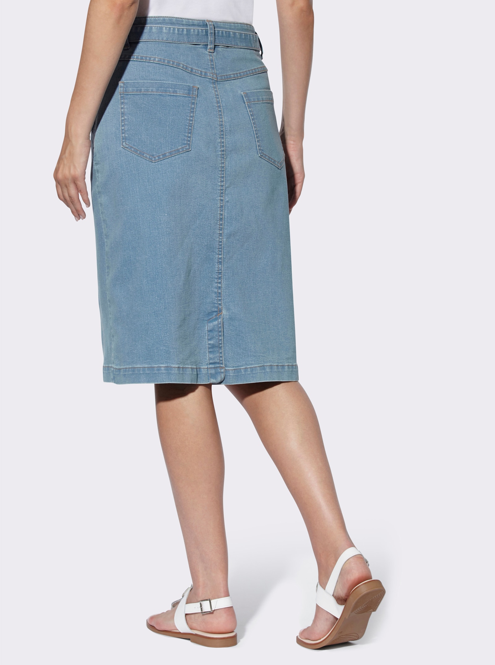 heine Jeansrok met jeansriem - blue-bleached