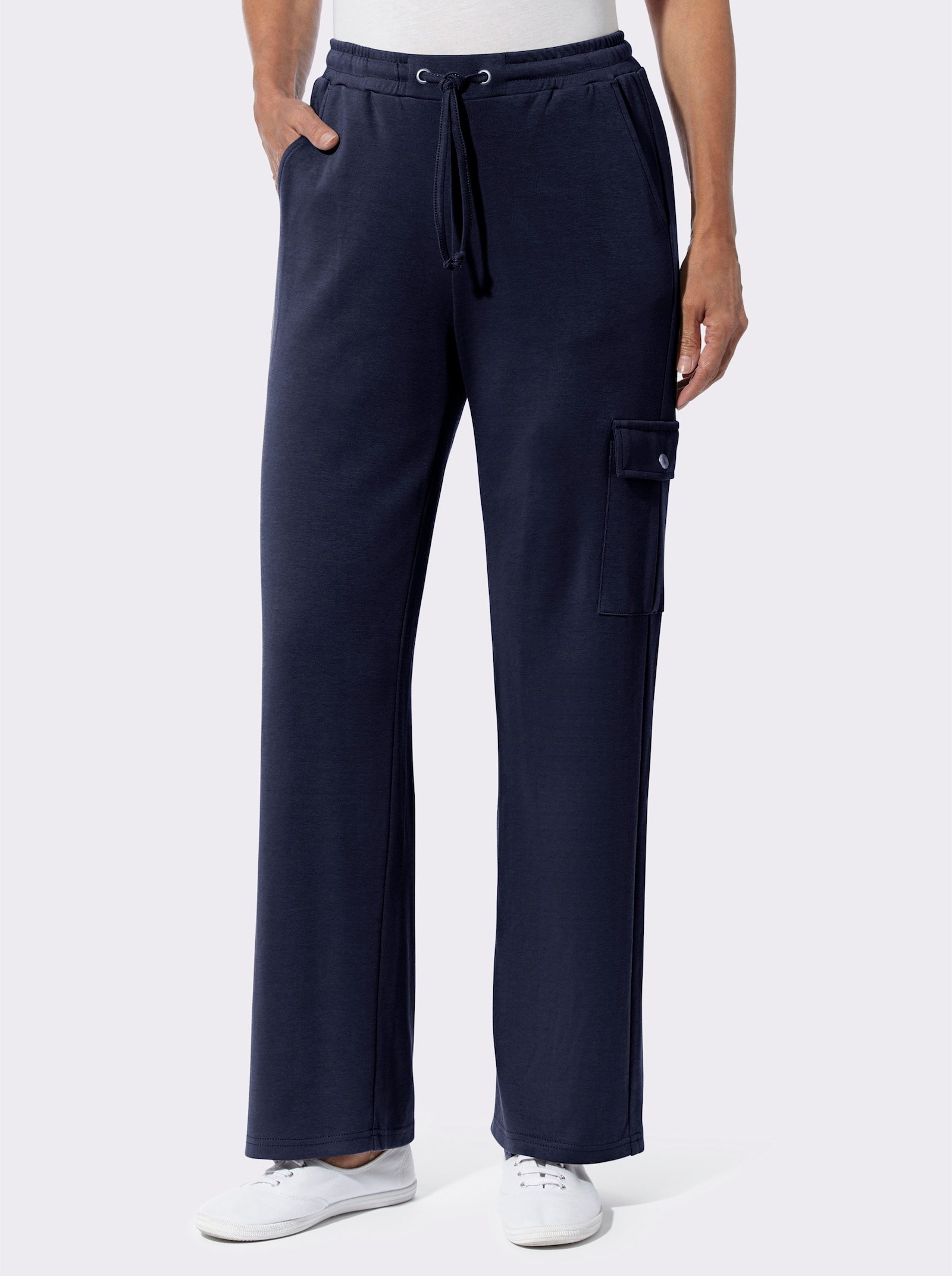 Cargobroek met cargozak op de broekspijp - marine