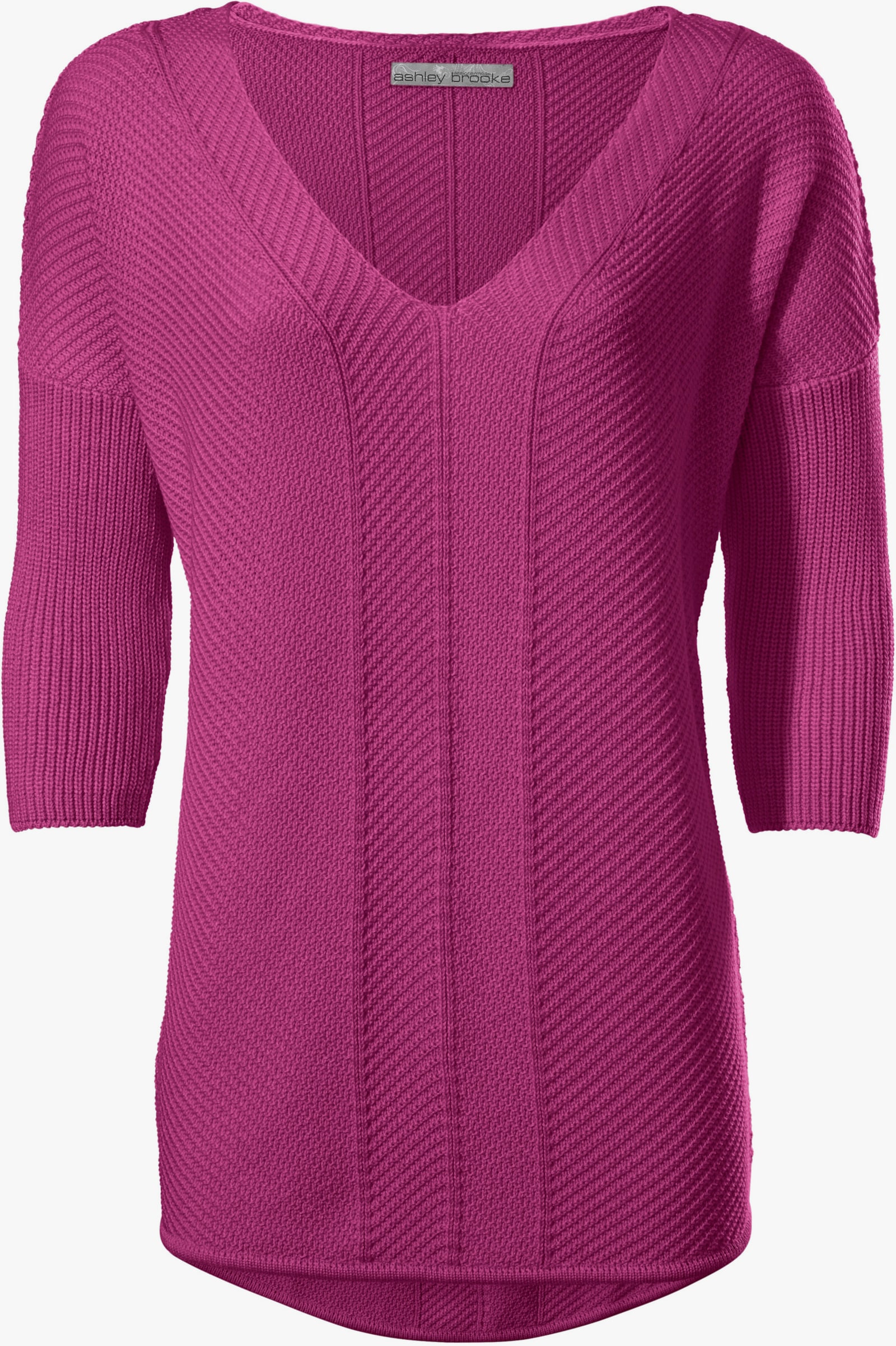 heine V-Ausschnitt-Pullover im Oversized-Schnitt - pink