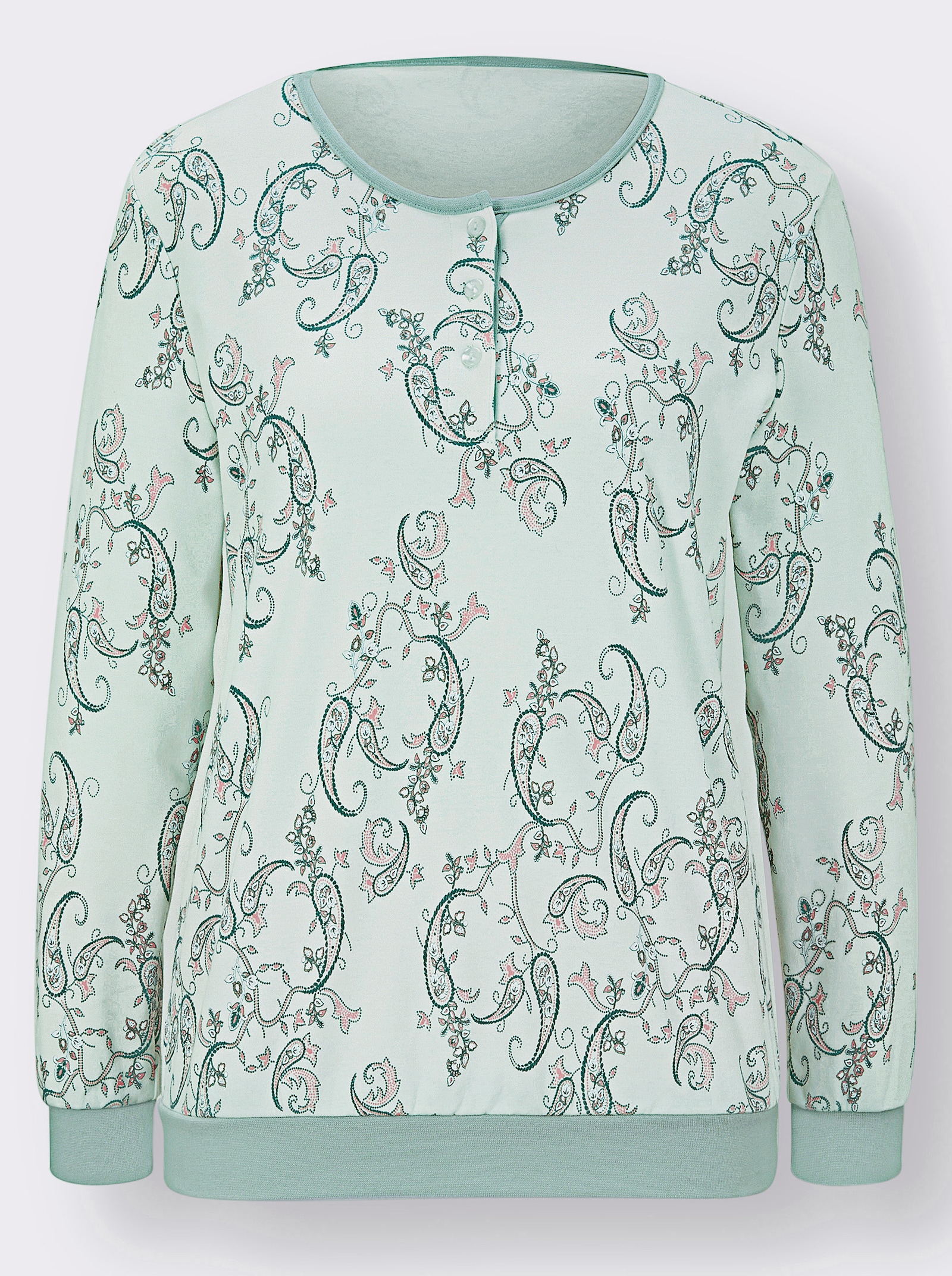 wäschepur Schlafanzug in formstabiler Interlock-Qualität - kalkmint